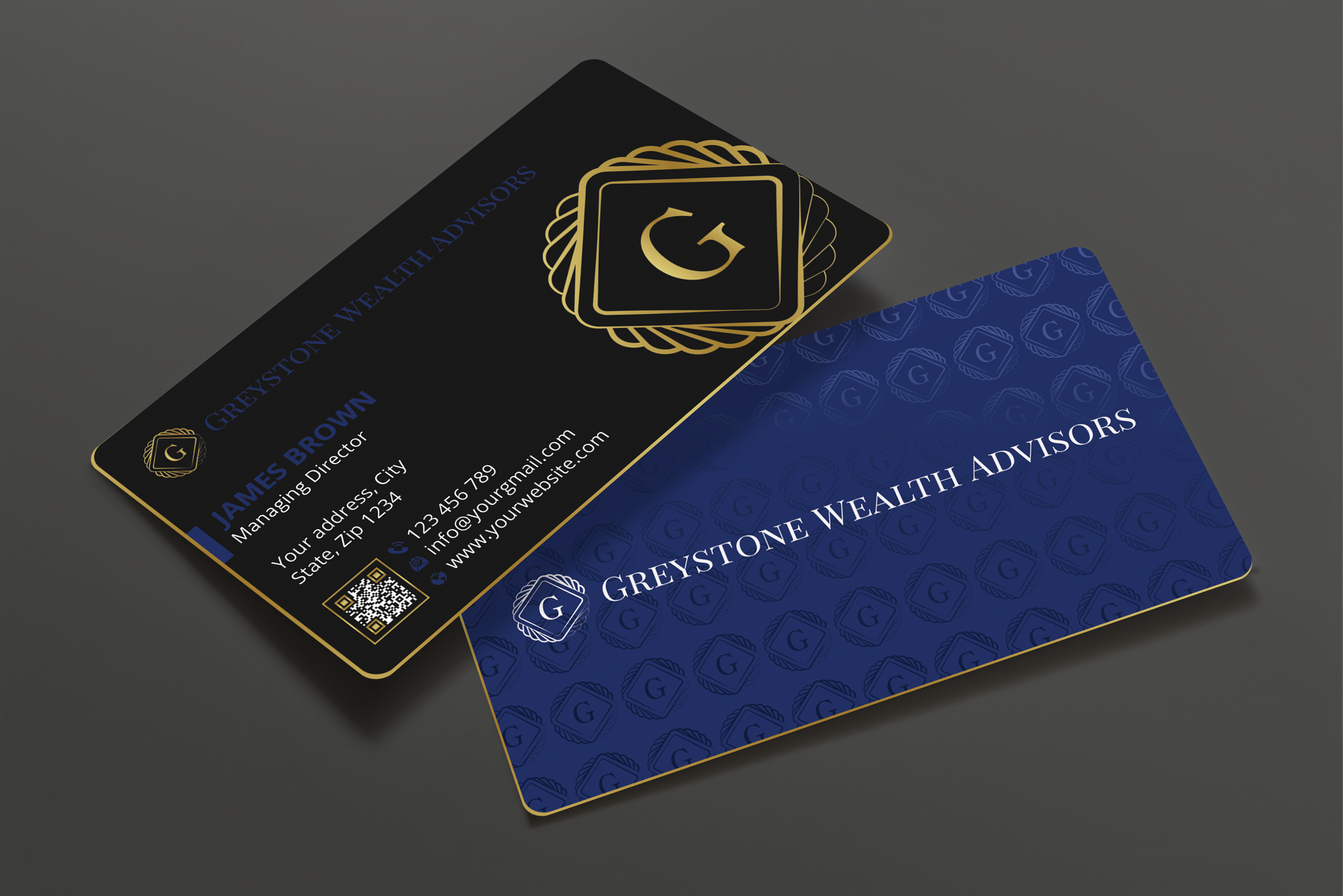 Business Card Design by Expert Bappy for Greystone Wealth Advisors | Design #33442695