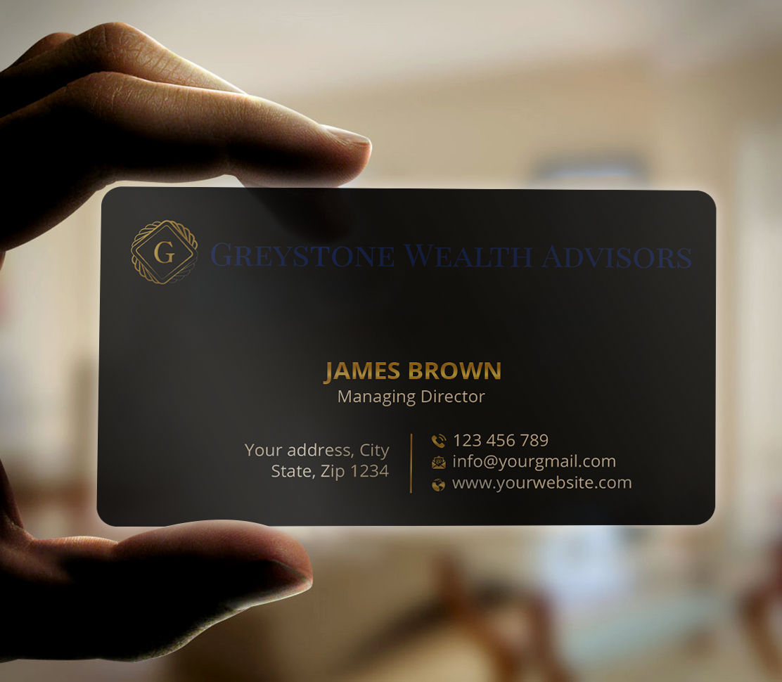 Business Card Design by Expert Bappy for Greystone Wealth Advisors | Design #33443088