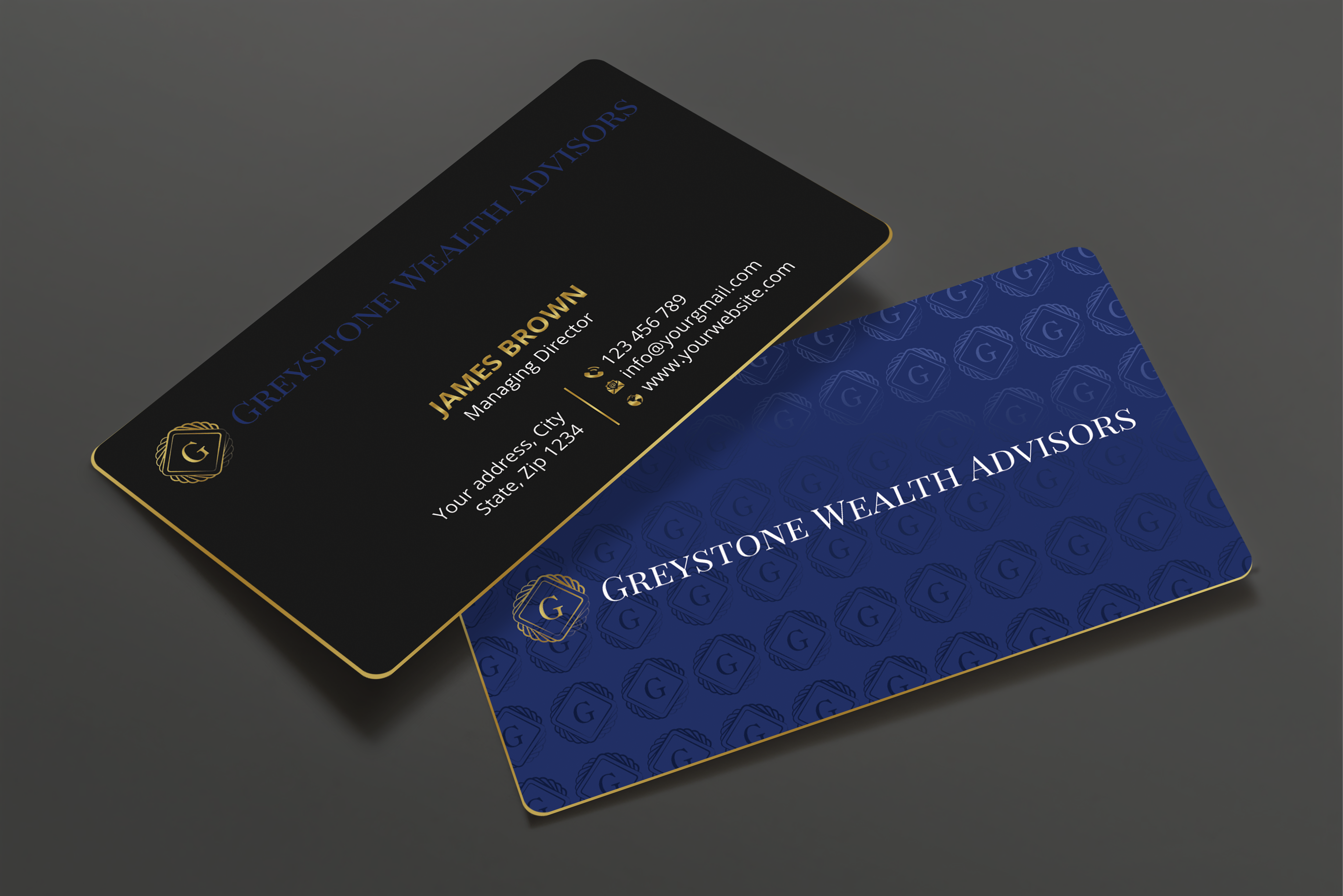 Business Card Design by Expert Bappy for Greystone Wealth Advisors | Design #33443089