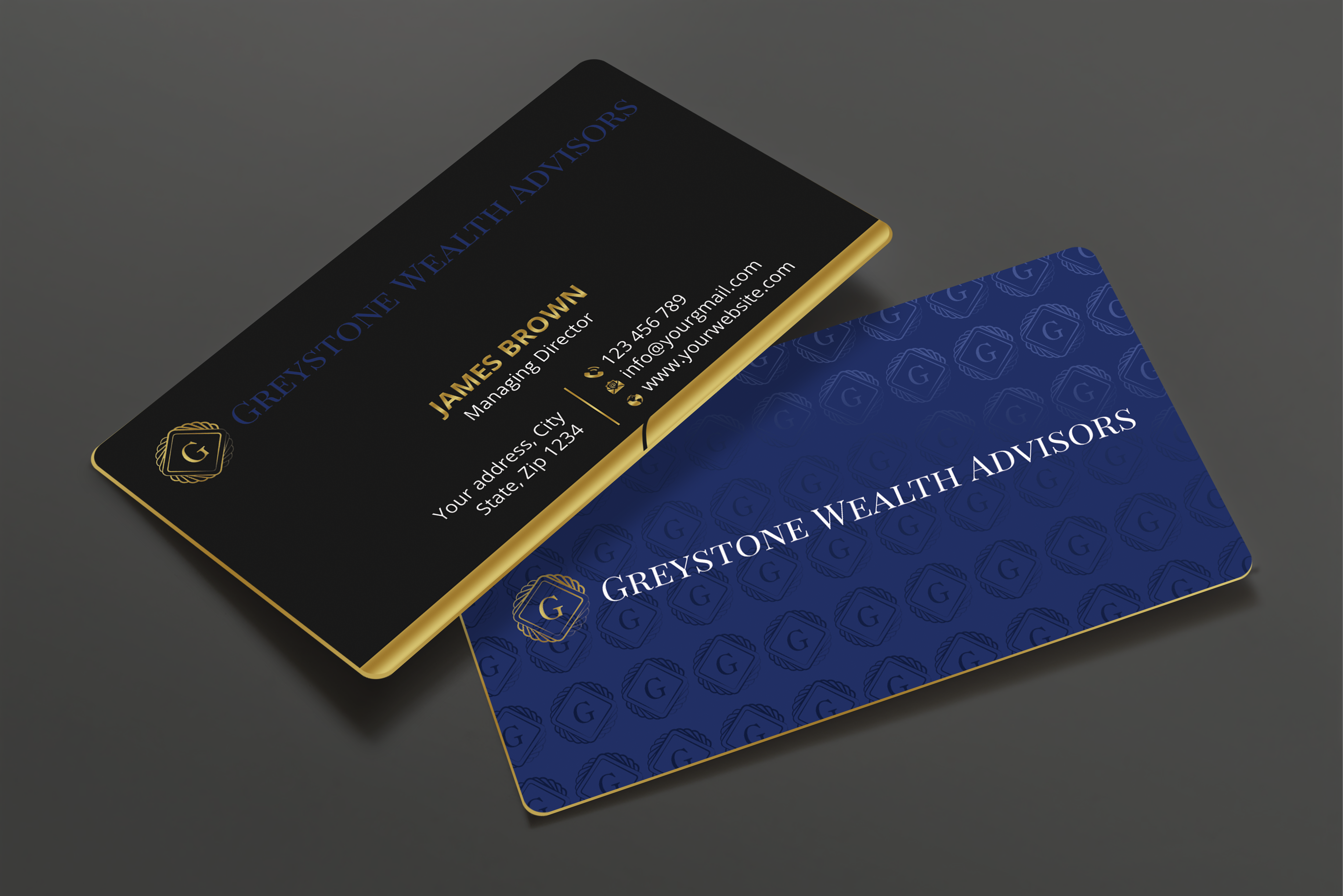 Business Card Design by Expert Bappy for Greystone Wealth Advisors | Design #33443099
