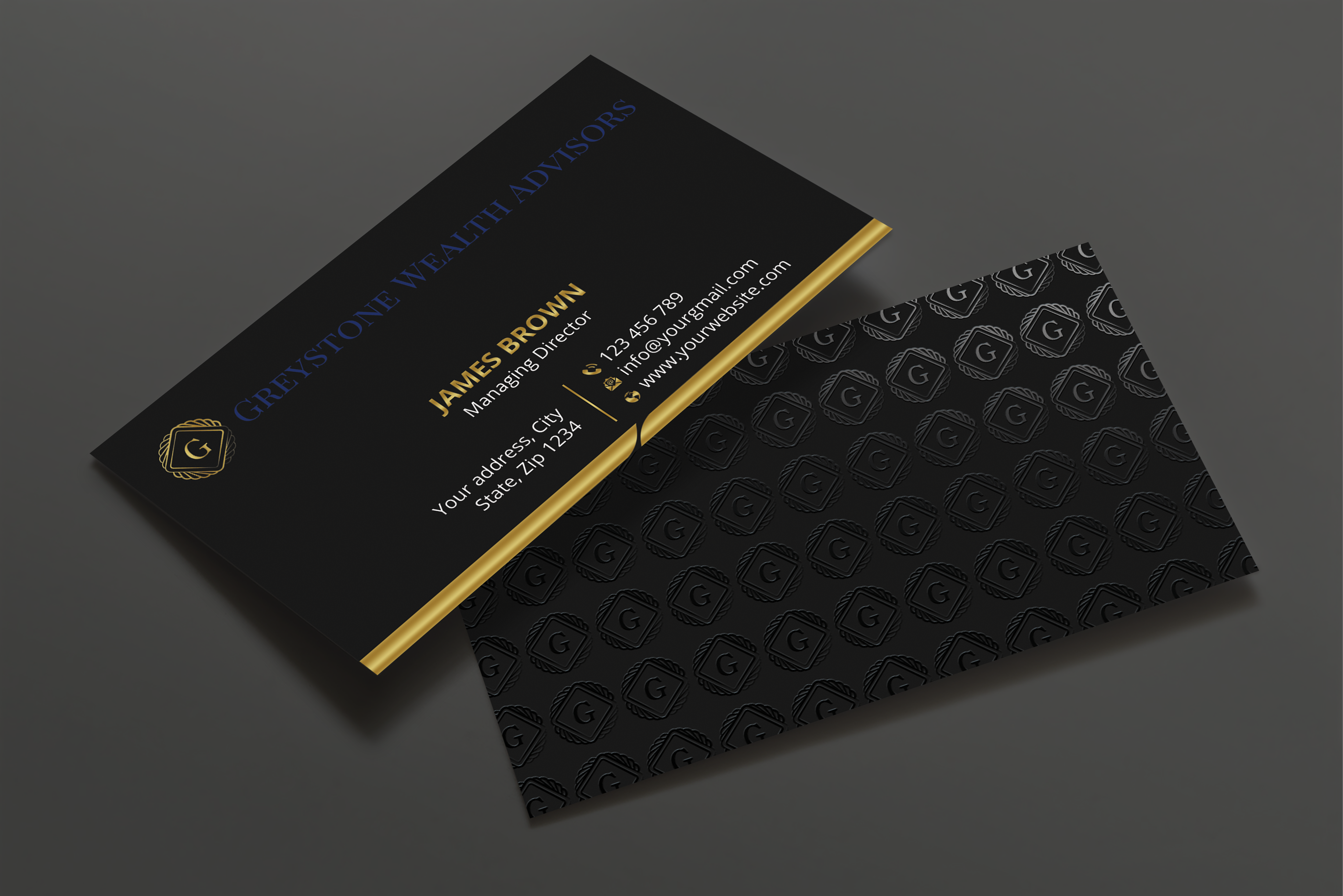 Visitenkarten-Design von Expert Bappy für Greystone Wealth Advisors | Design #33443782