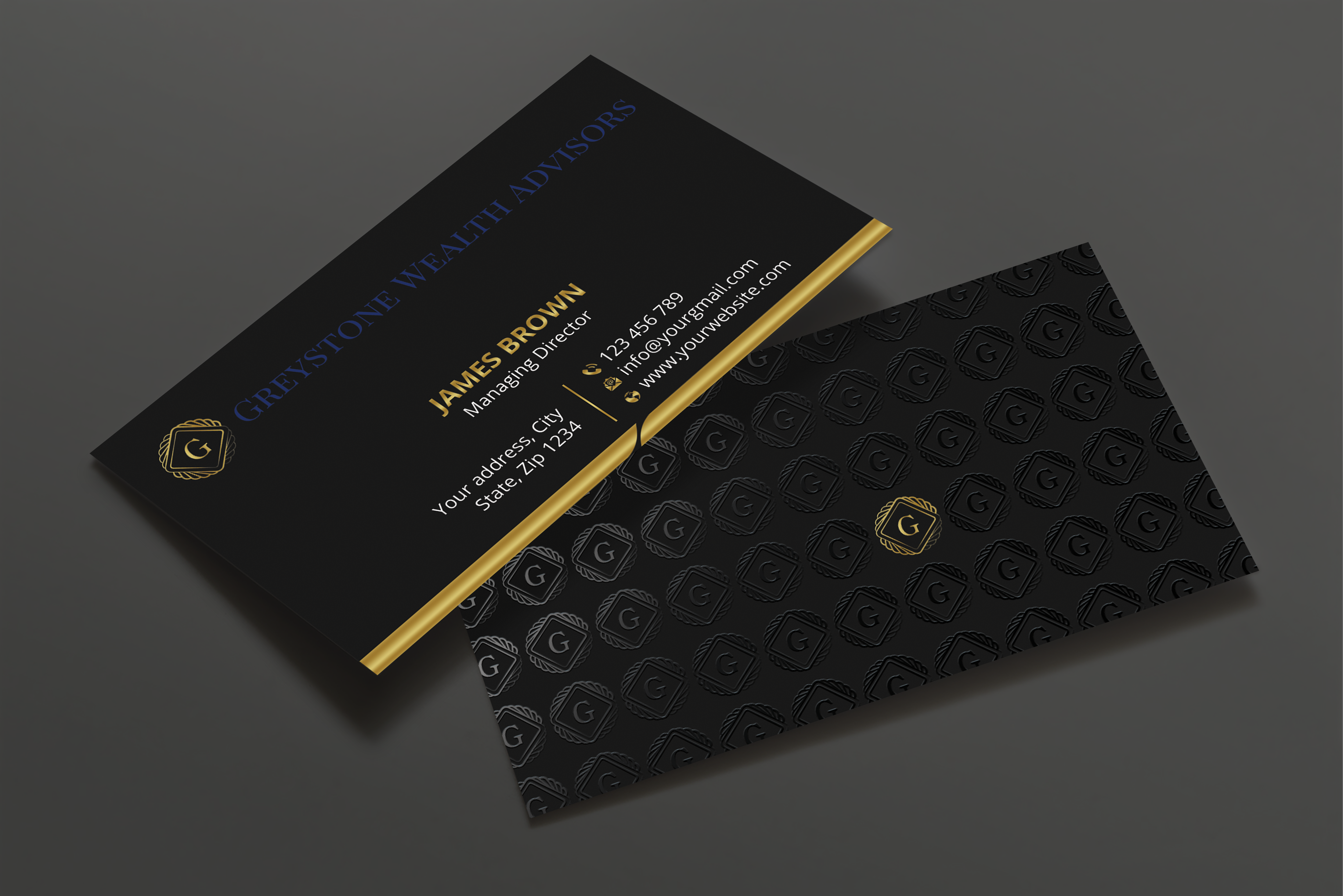 Business Card Design by Expert Bappy for Greystone Wealth Advisors | Design #33443783