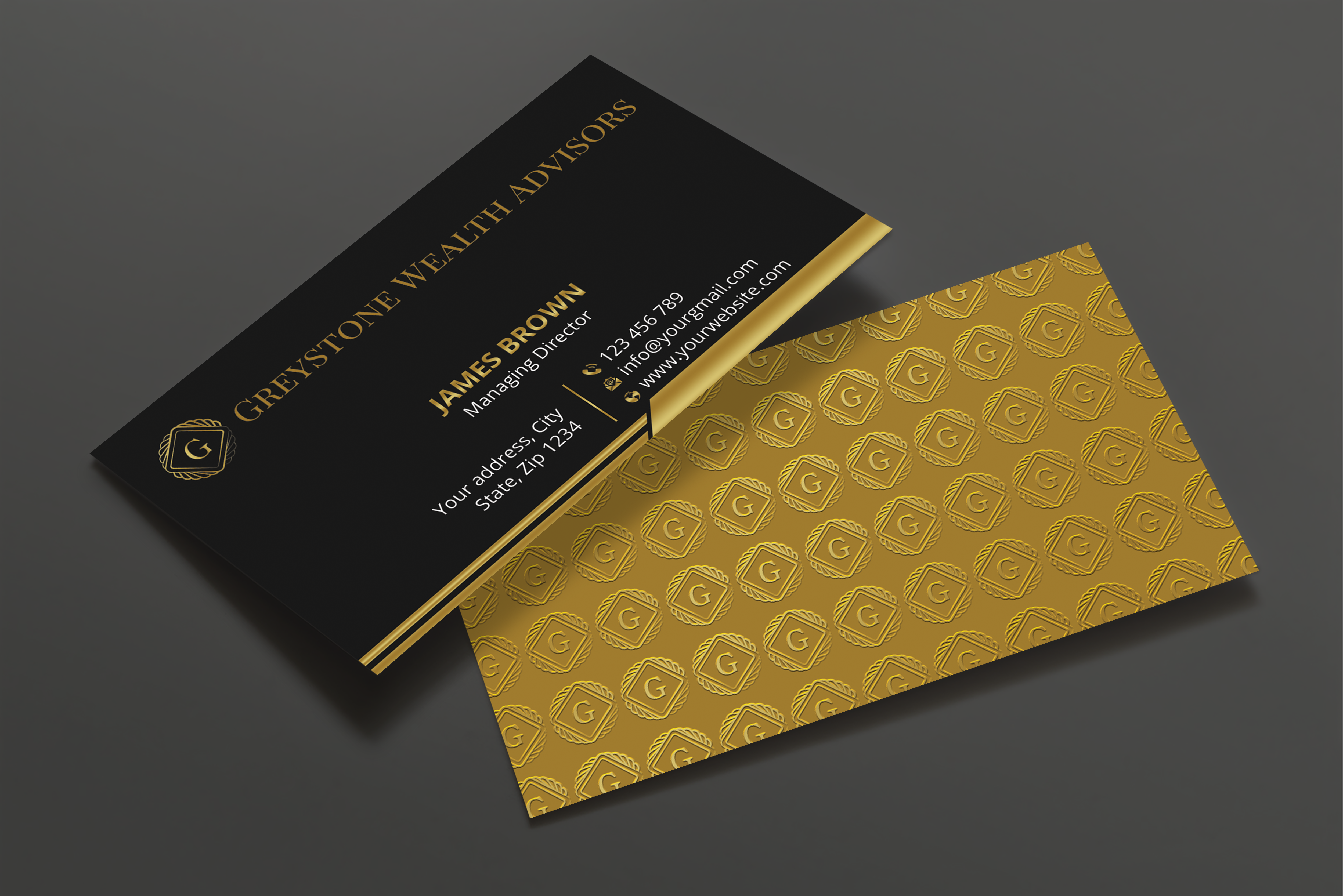 Business Card Design by Expert Bappy for Greystone Wealth Advisors | Design #33445049
