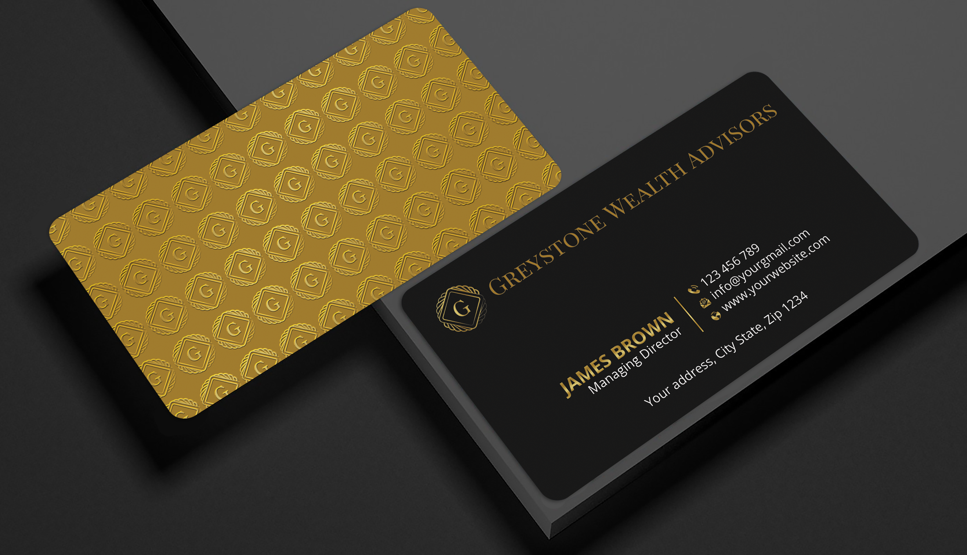 Business Card Design by Expert Bappy for Greystone Wealth Advisors | Design #33445080