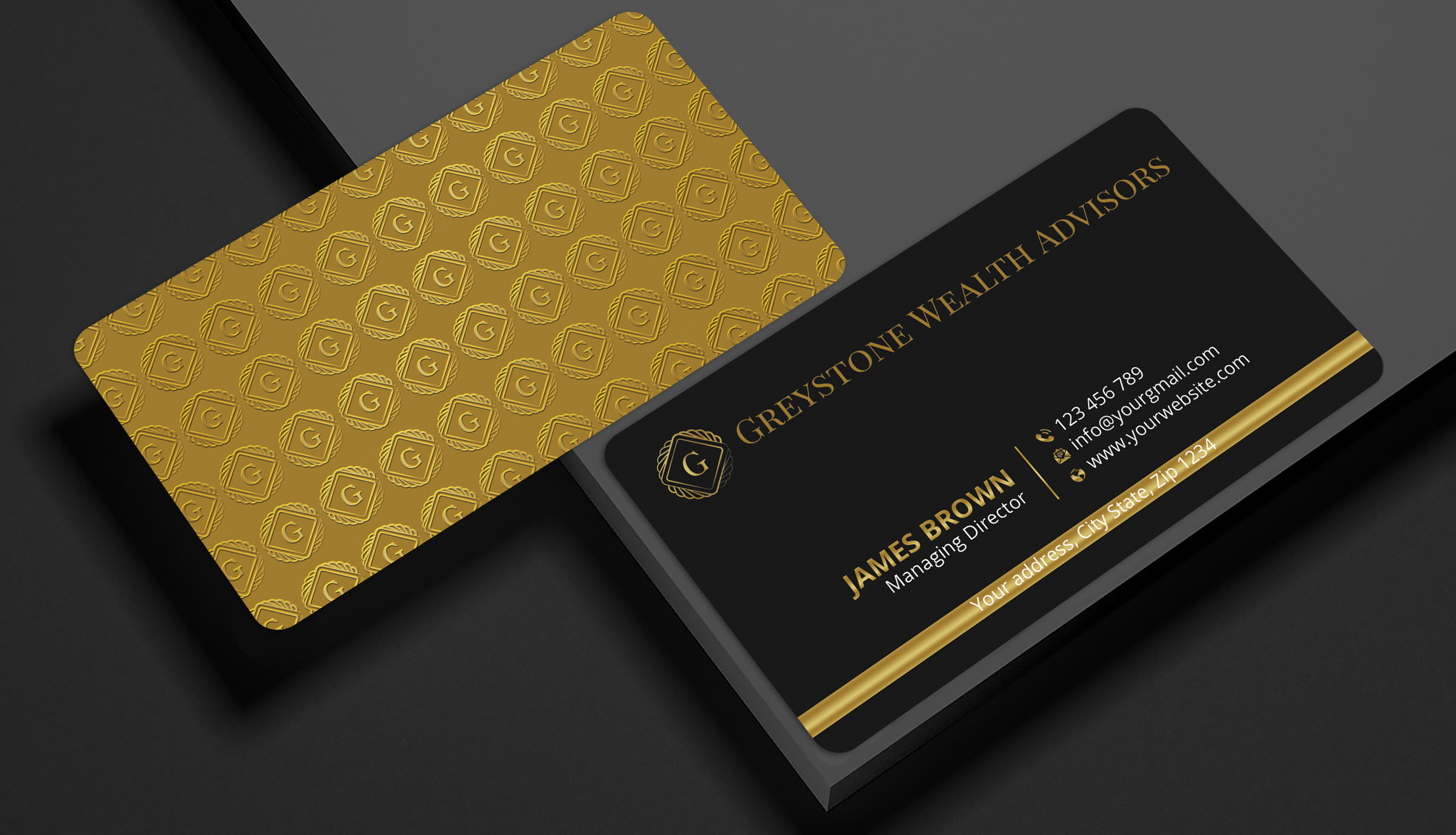 Business Card Design by Expert Bappy for Greystone Wealth Advisors | Design #33445081
