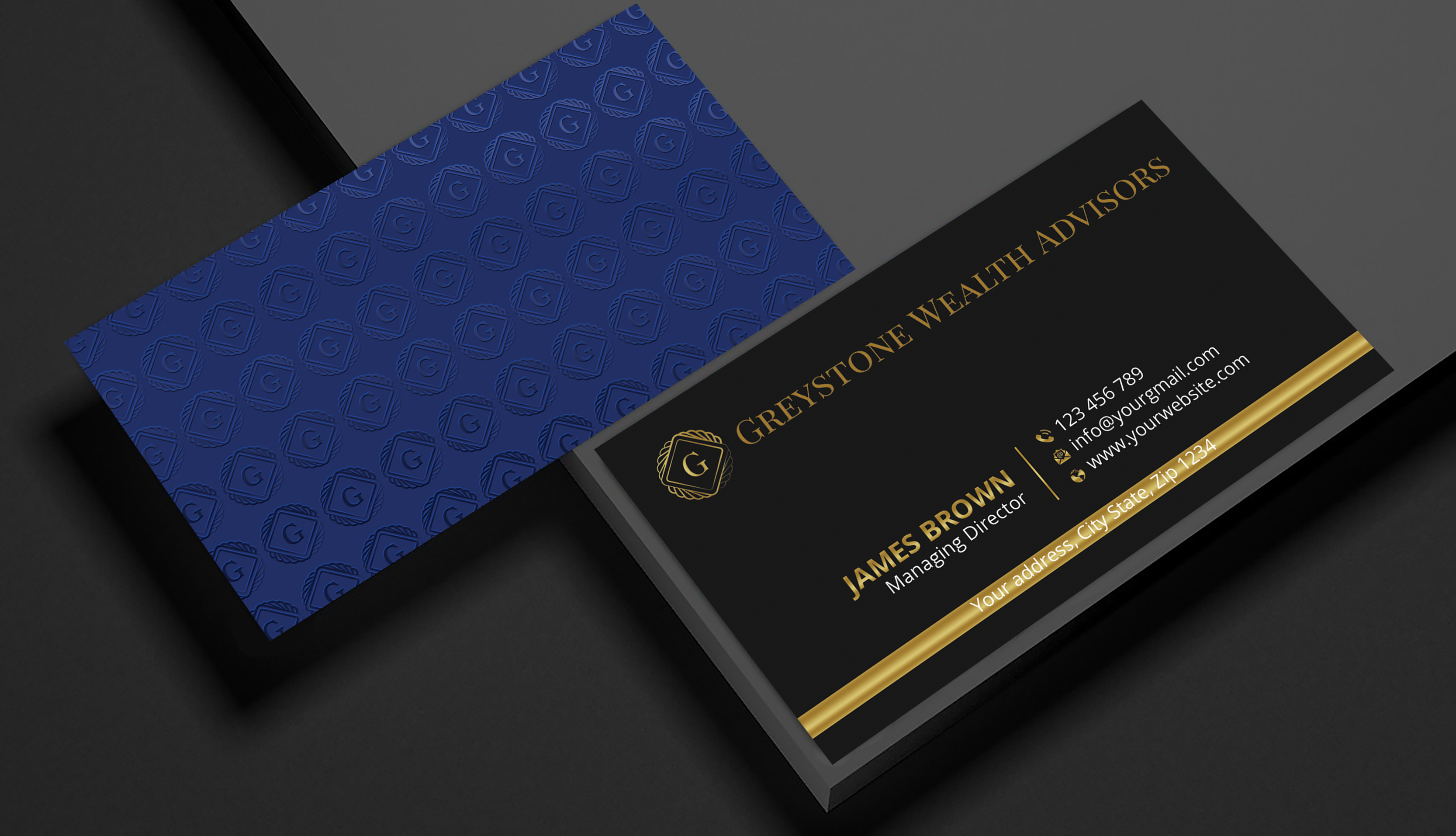 Business Card Design by Expert Bappy for Greystone Wealth Advisors | Design #33445083