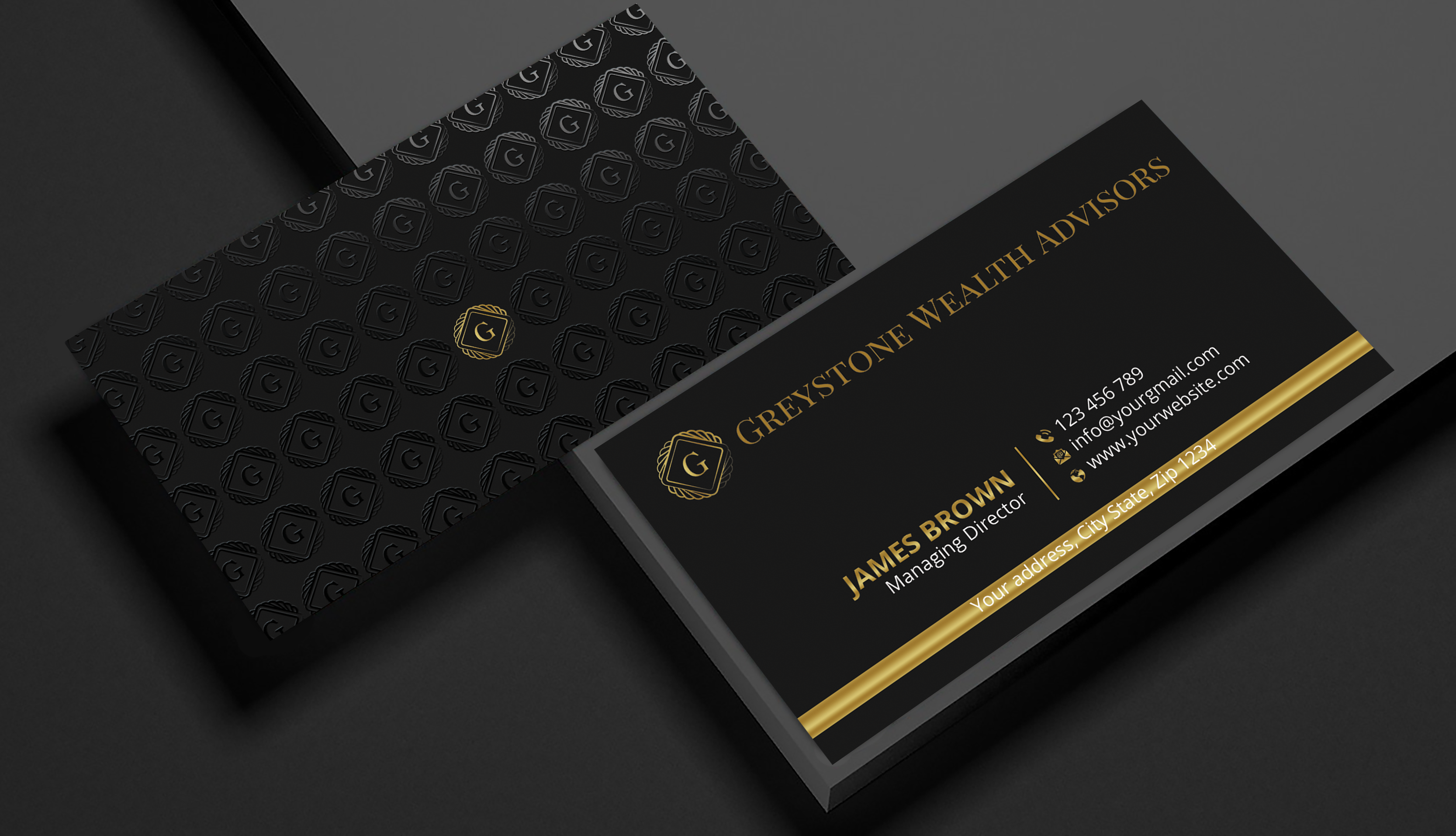 Business Card Design by Expert Bappy for Greystone Wealth Advisors | Design #33445148
