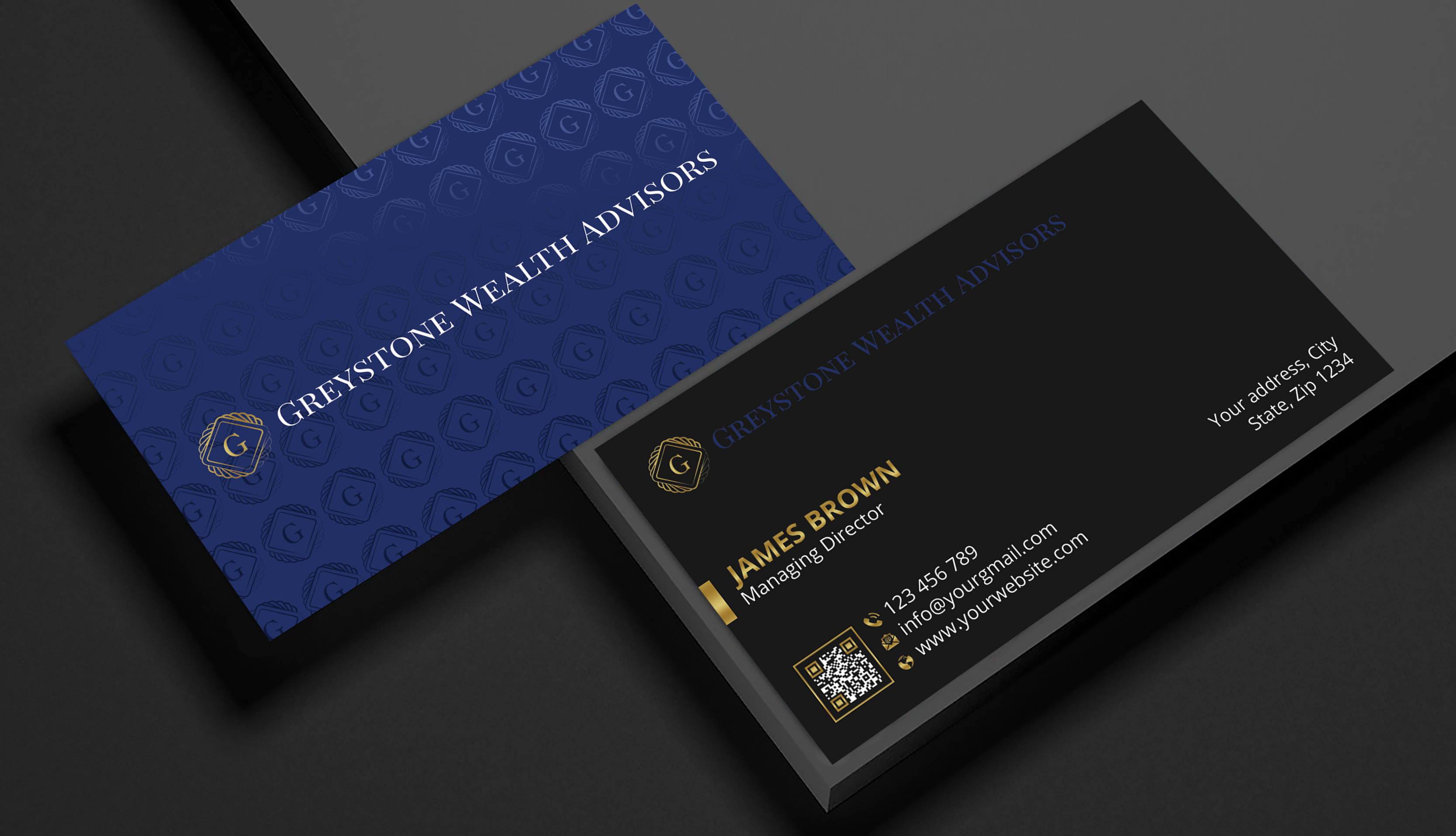 Business Card Design by Expert Bappy for Greystone Wealth Advisors | Design #33445225