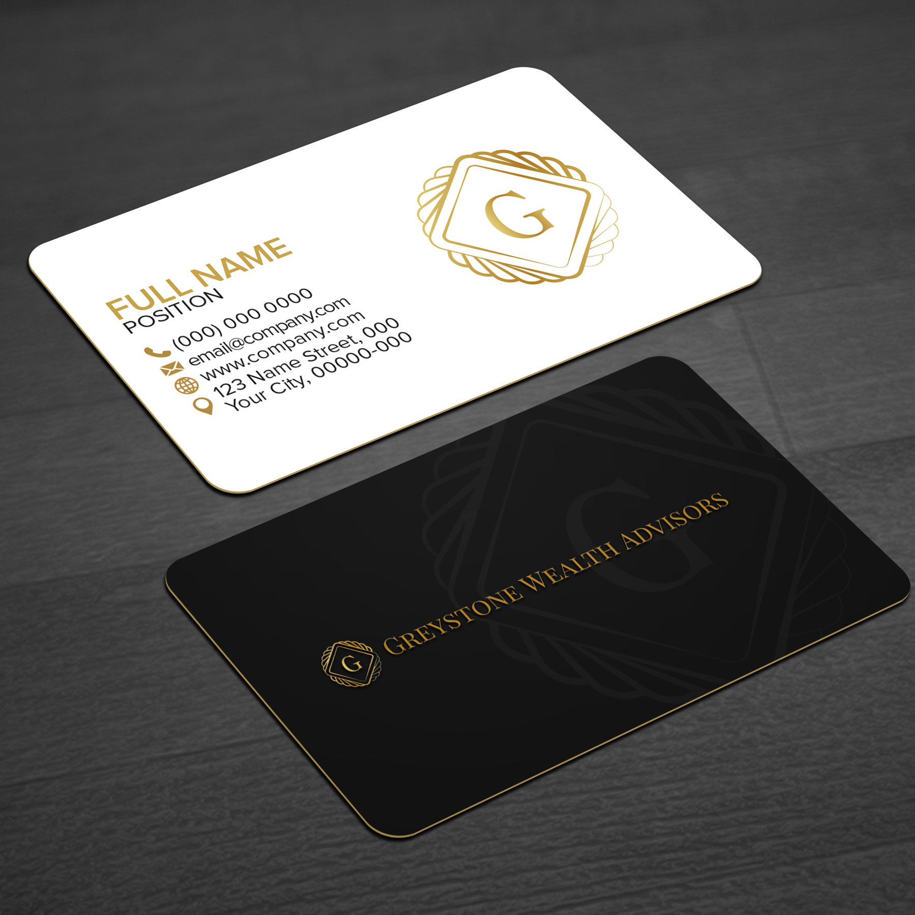 Business Card Design by WellDesign for Greystone Wealth Advisors | Design #33442766