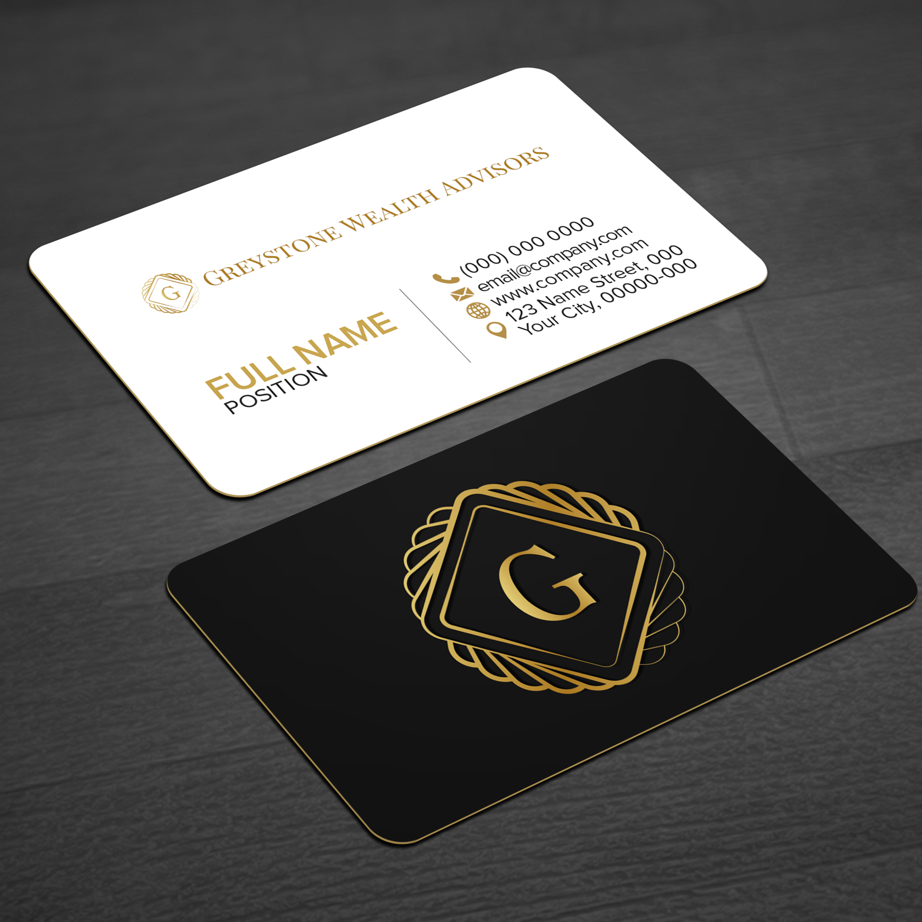 Design de Carte de Visite par WellDesign pour Greystone Wealth Advisors | Design #33442767