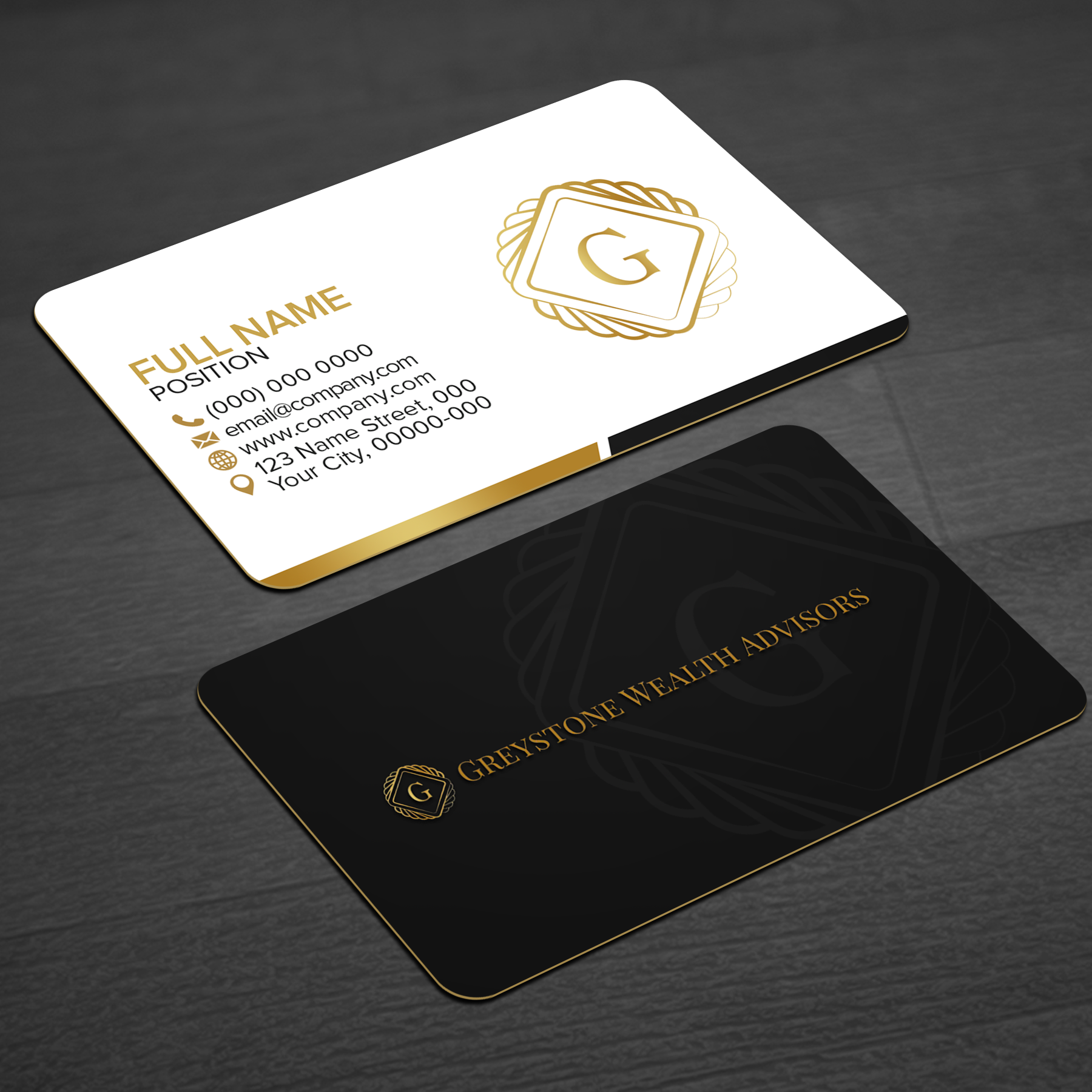 Business Card Design by WellDesign for Greystone Wealth Advisors | Design #33442769