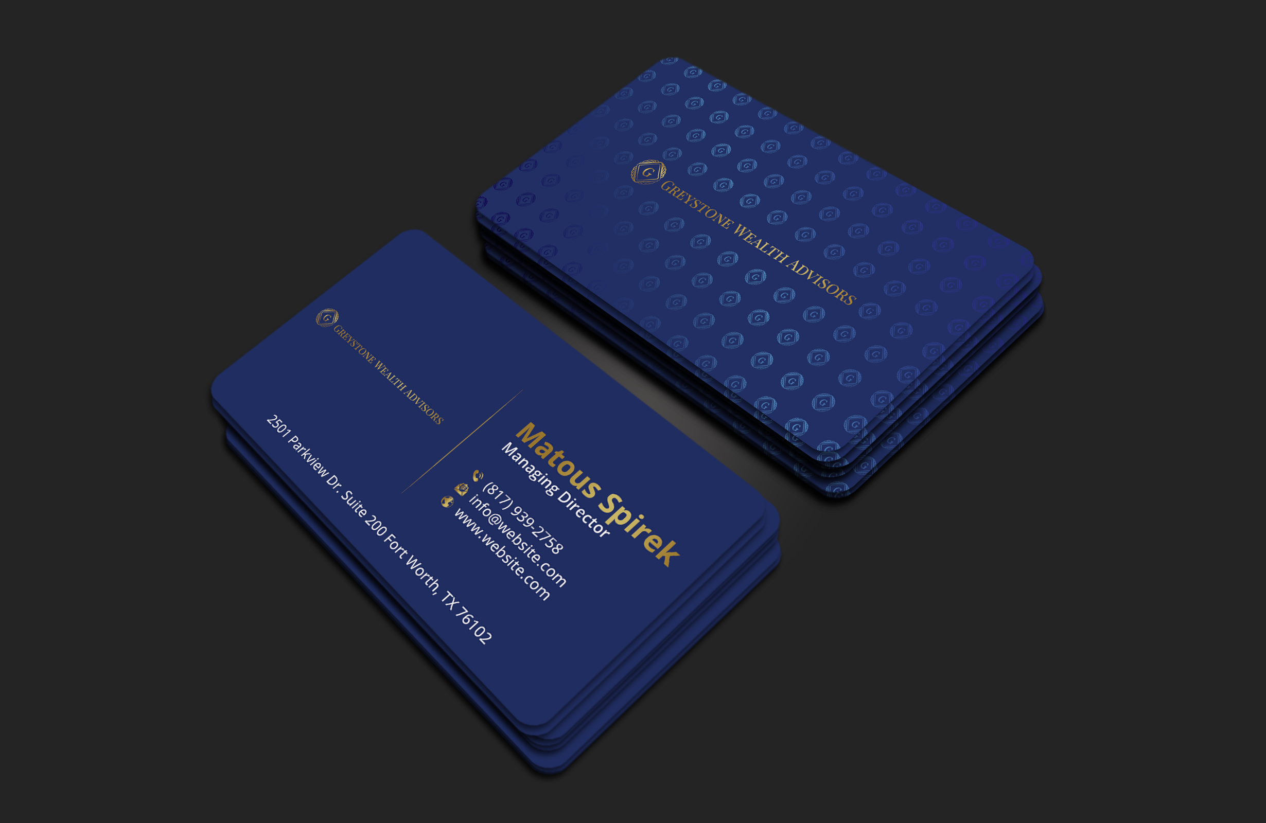 Business Card Design by DesignerShahadat for Greystone Wealth Advisors | Design #33445290