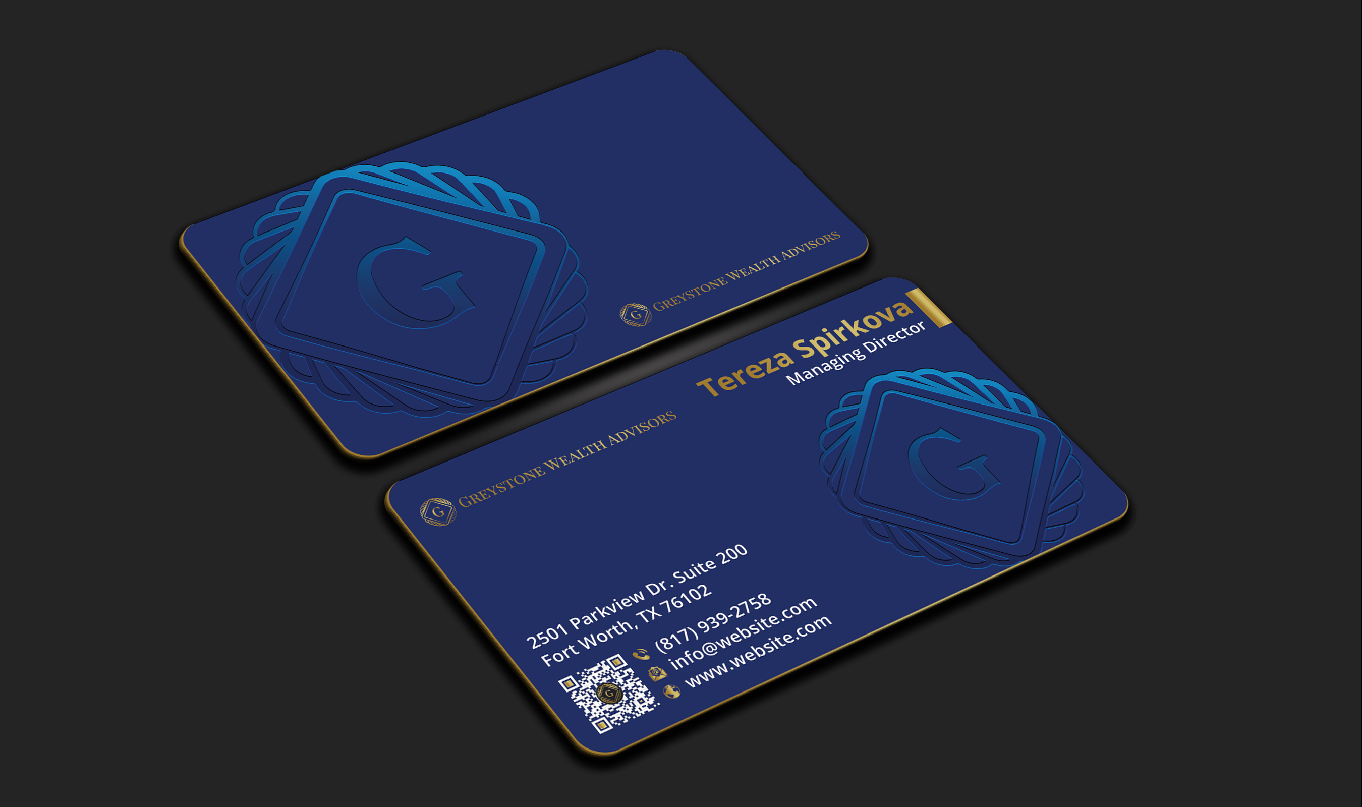 Business Card Design by DesignerShahadat for Greystone Wealth Advisors | Design #33445294