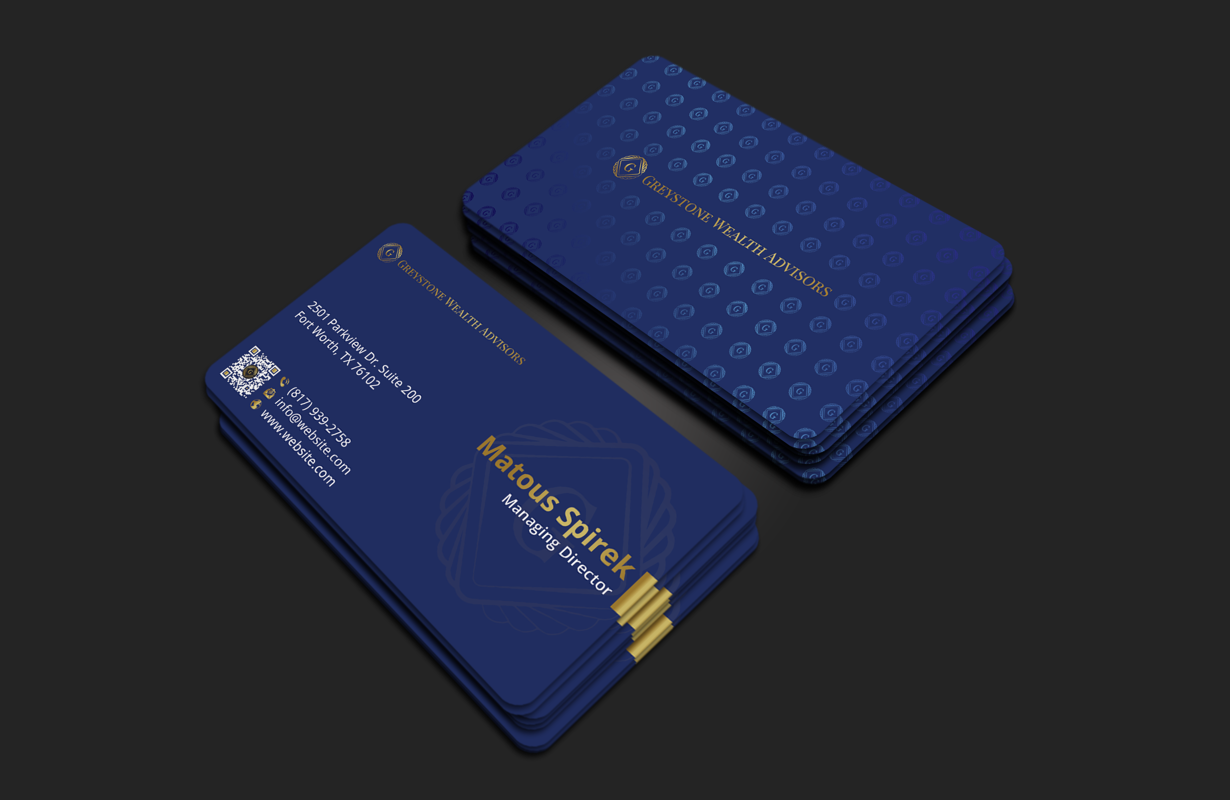 Design de Carte de Visite par DesignerShahadat pour Greystone Wealth Advisors | Design #33445299