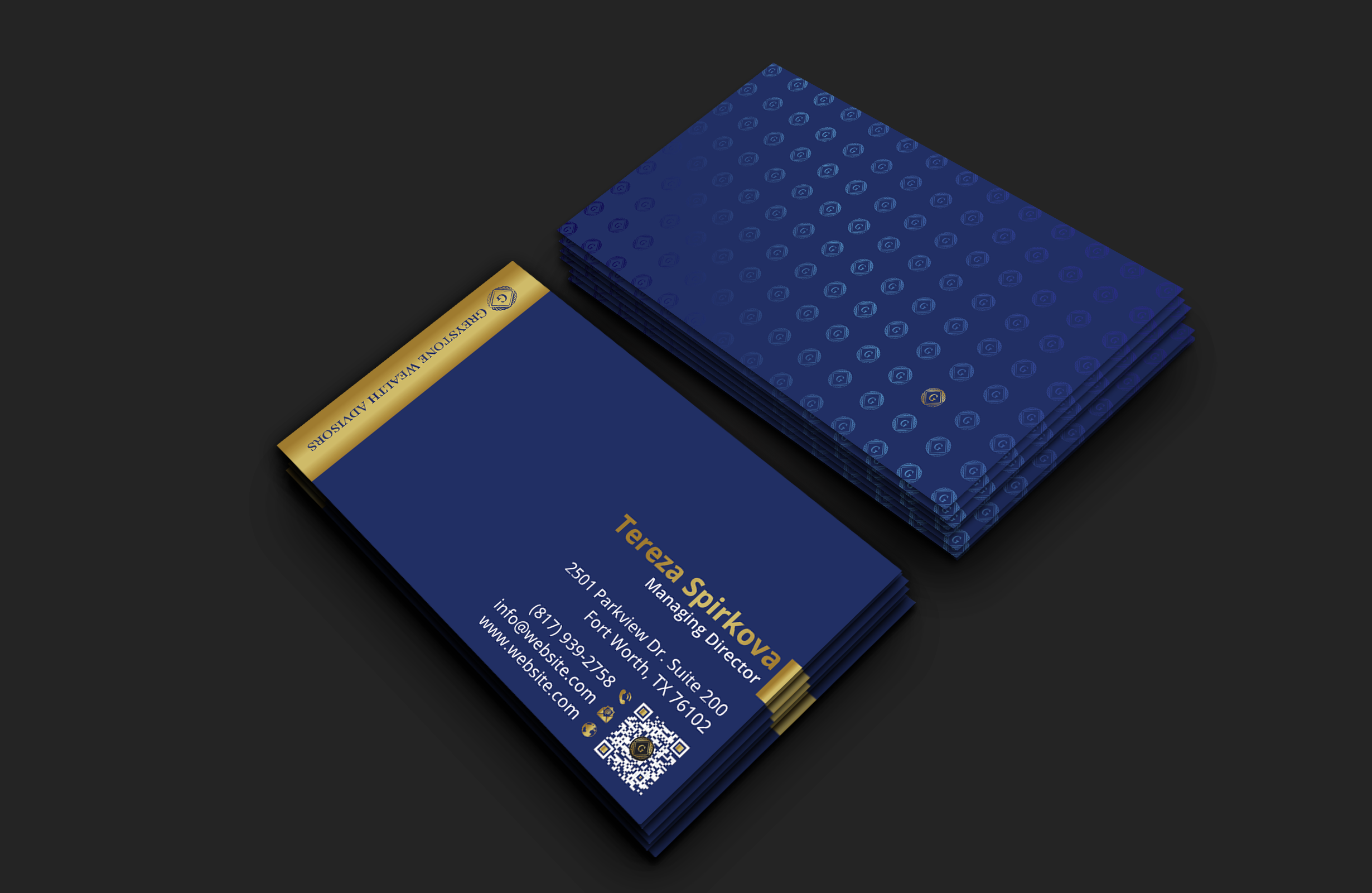 Design de Carte de Visite par DesignerShahadat pour Greystone Wealth Advisors | Design #33445325