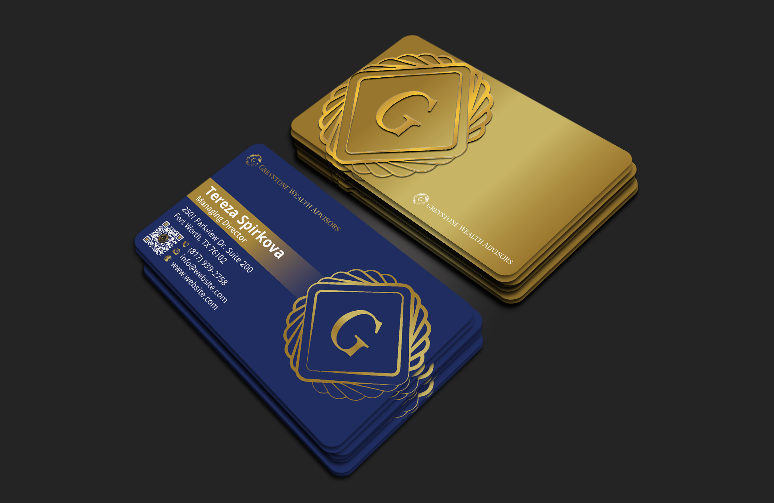 Business Card Design by DesignerShahadat for Greystone Wealth Advisors | Design #33447768