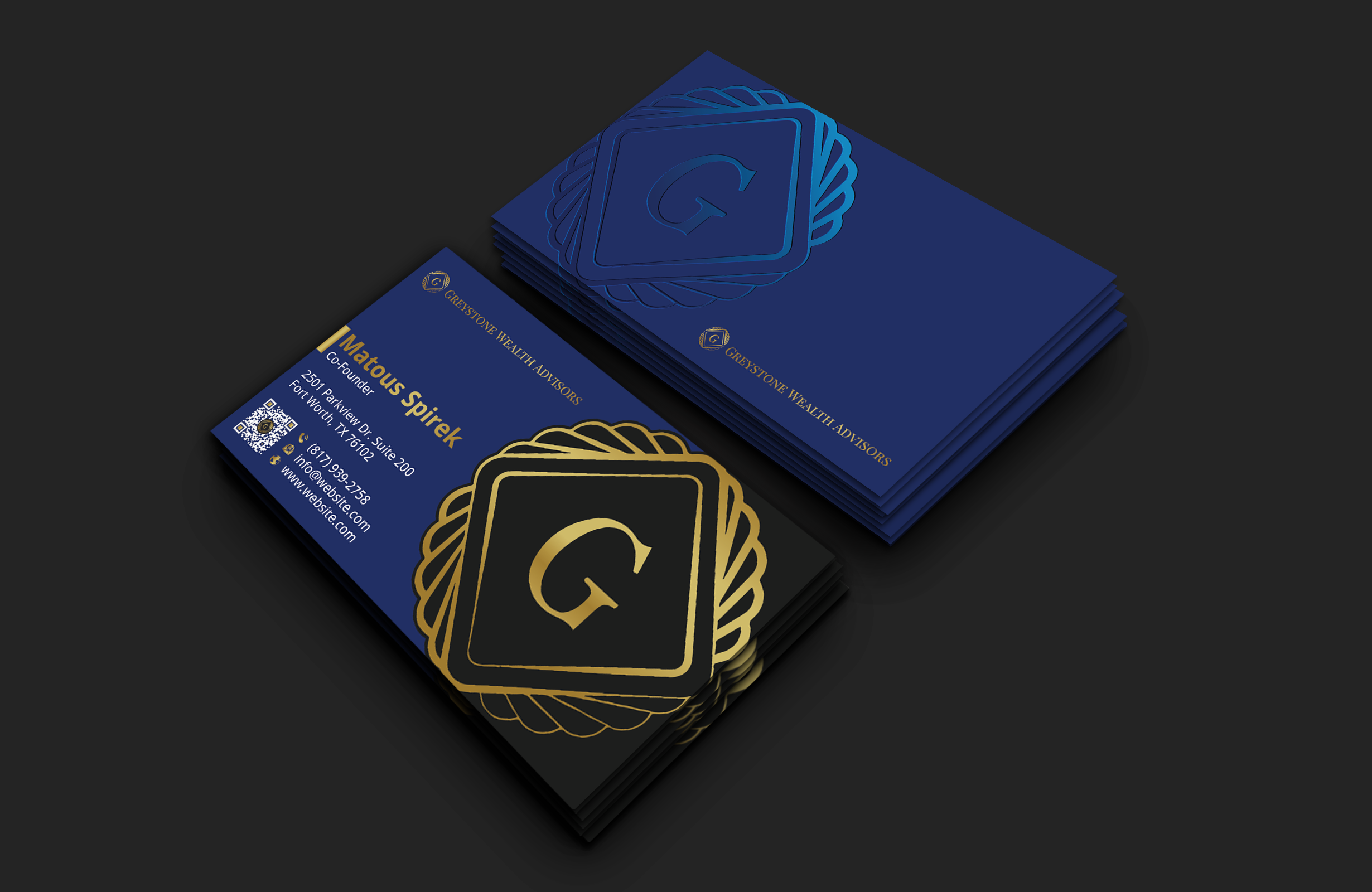Business Card Design by DesignerShahadat for Greystone Wealth Advisors | Design #33447769