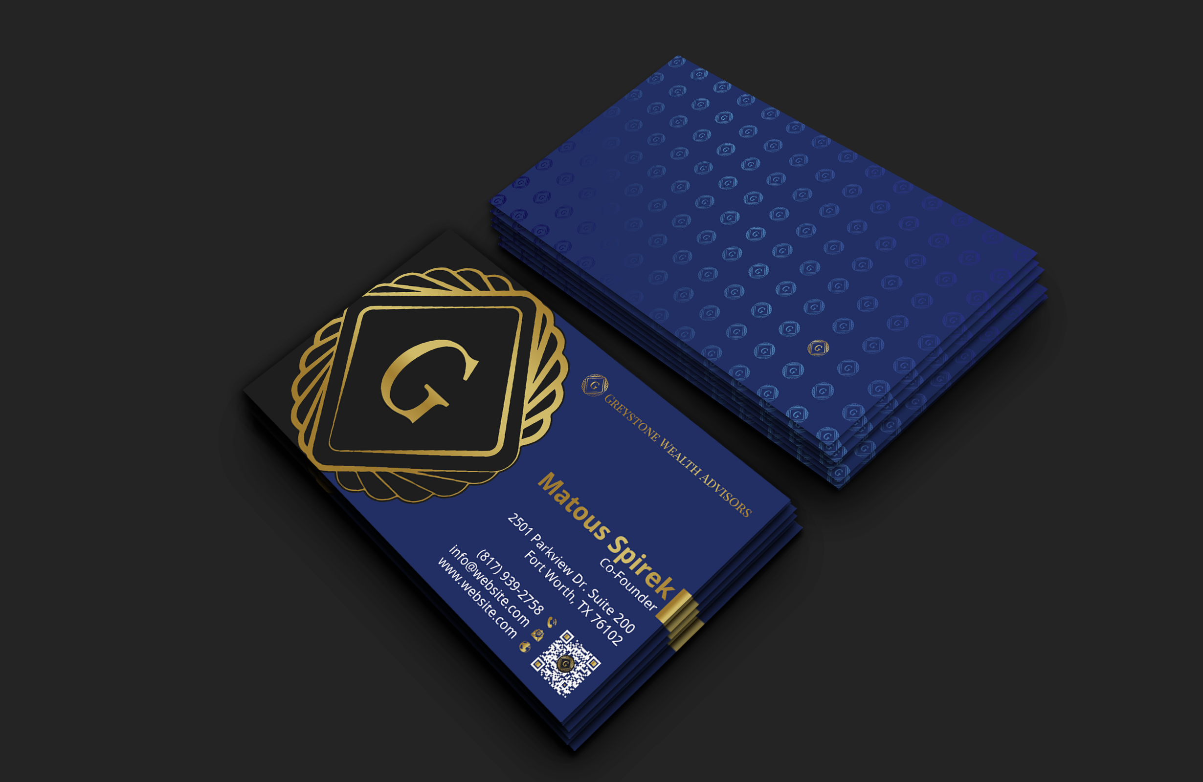 Business Card Design by DesignerShahadat for Greystone Wealth Advisors | Design #33447776