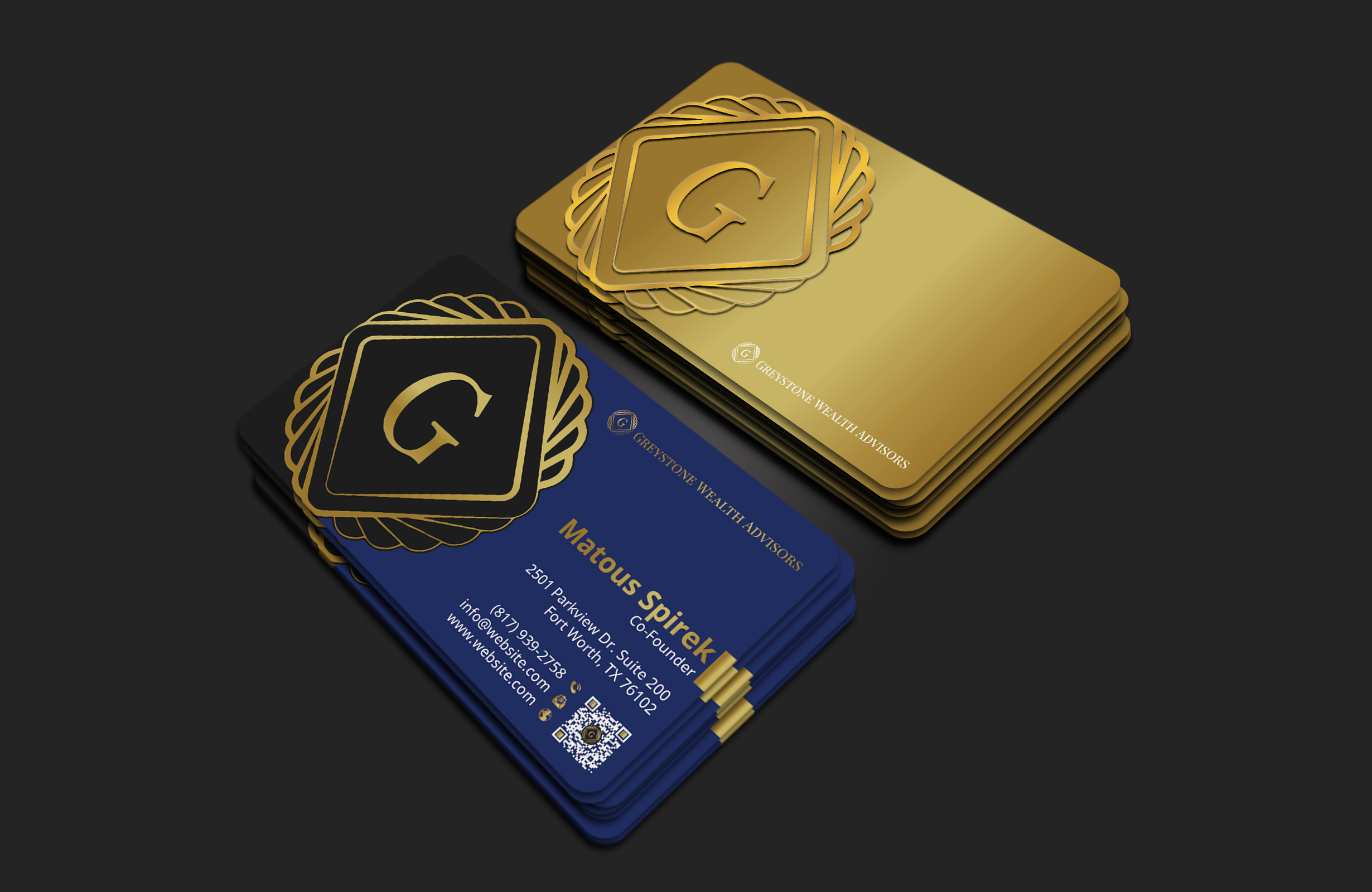 Business Card Design by DesignerShahadat for Greystone Wealth Advisors | Design #33447785