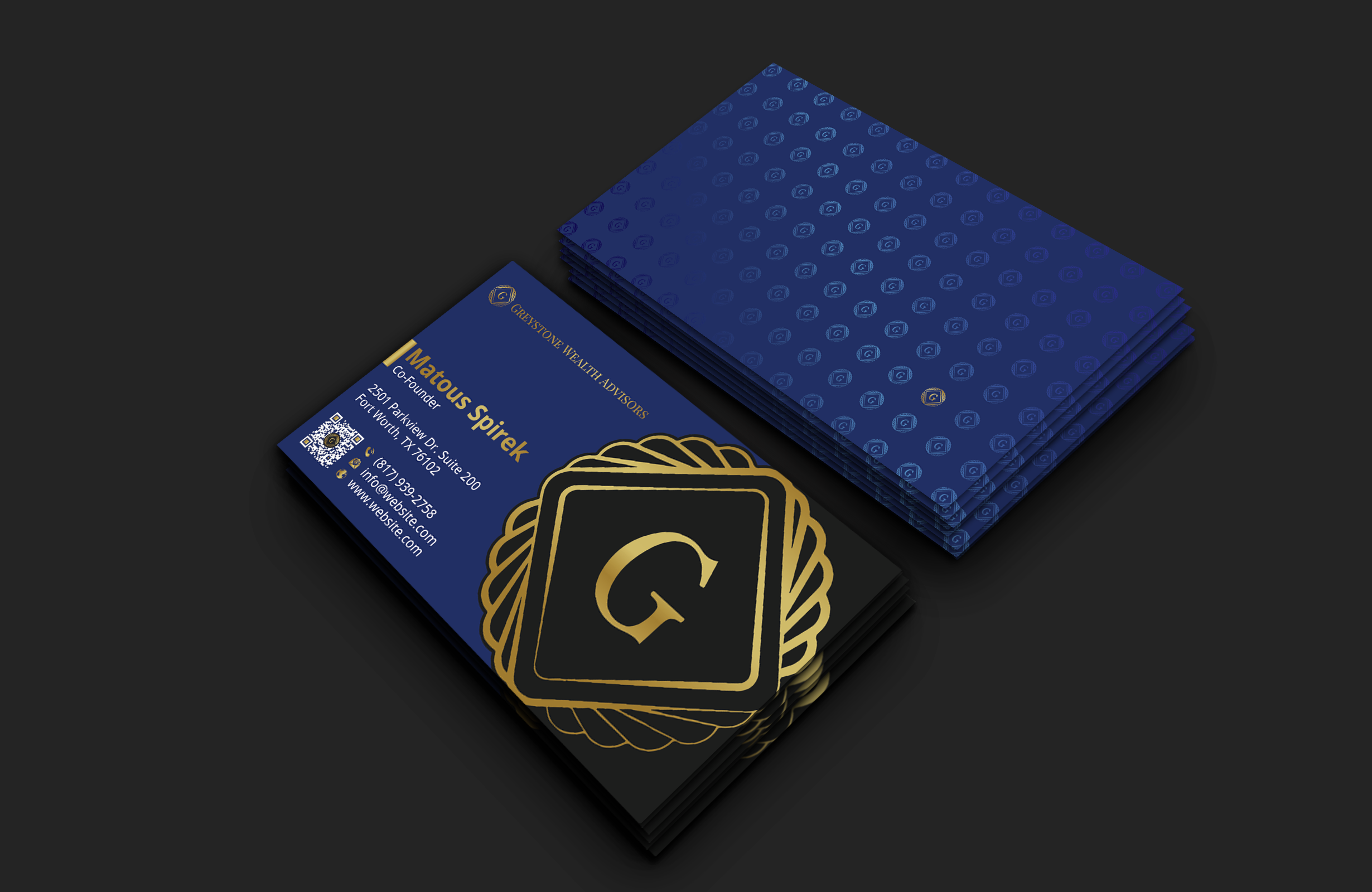 Business Card Design by DesignerShahadat for Greystone Wealth Advisors | Design #33447795