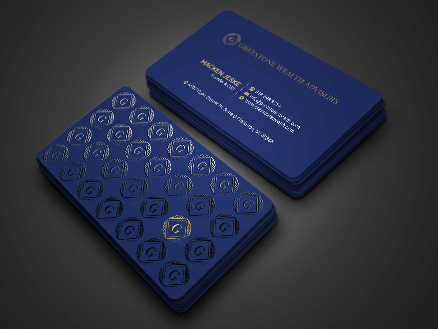 Visitenkarten-Design von R.design für Greystone Wealth Advisors | Design #33444811