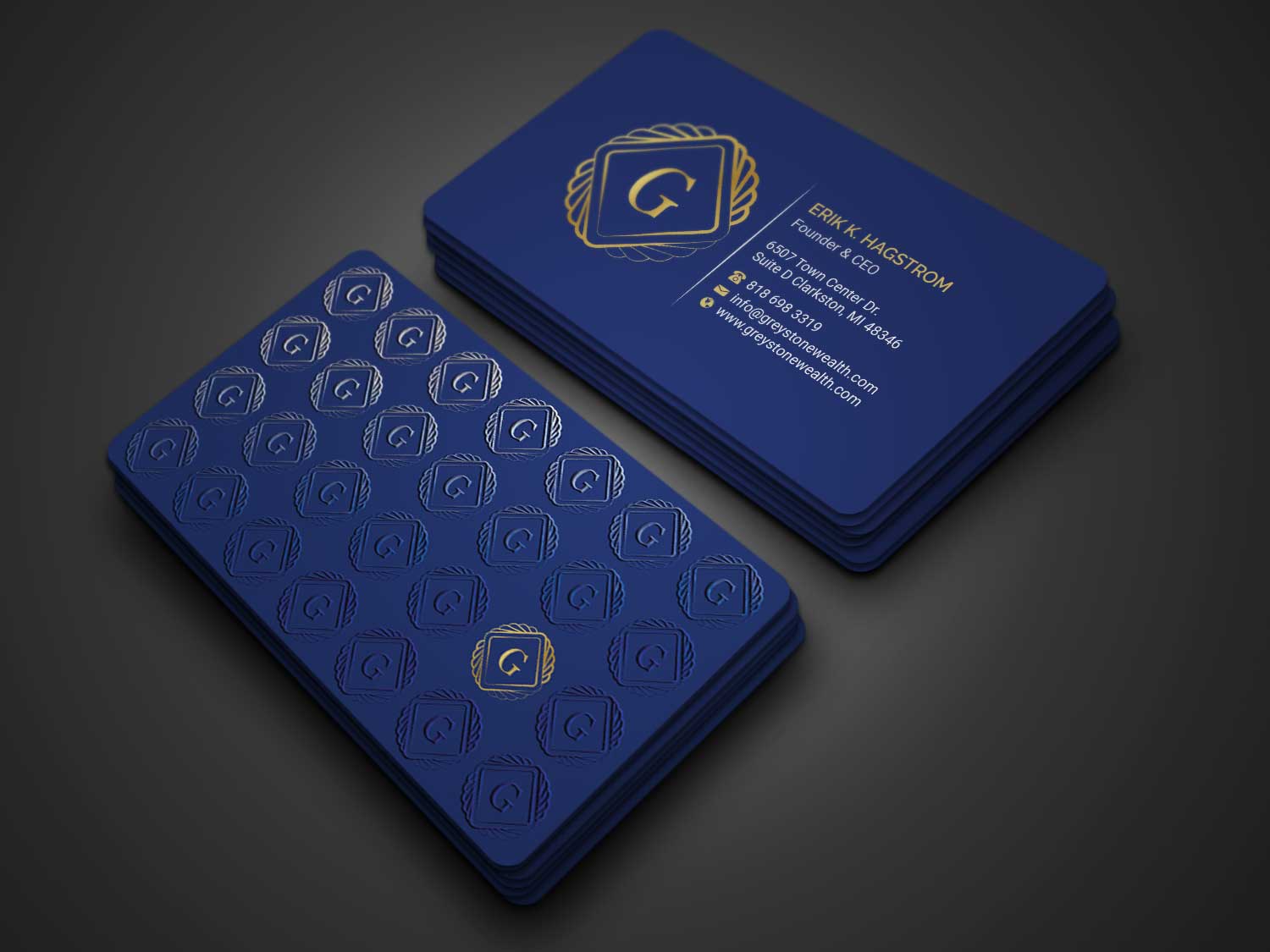 Visitenkarten-Design von R.design für Greystone Wealth Advisors | Design #33444865