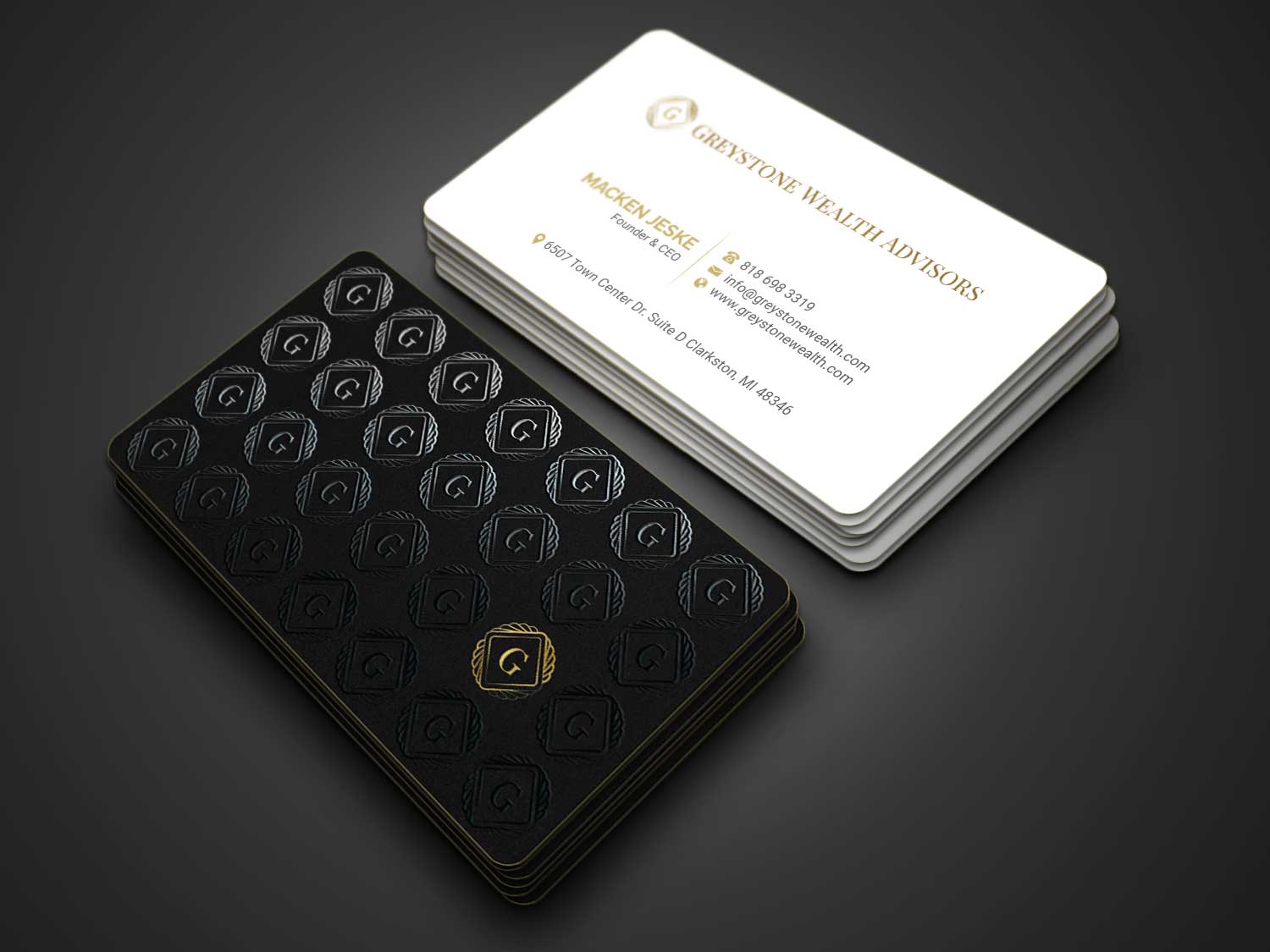 Business Card Design by R.design for Greystone Wealth Advisors | Design #33444927