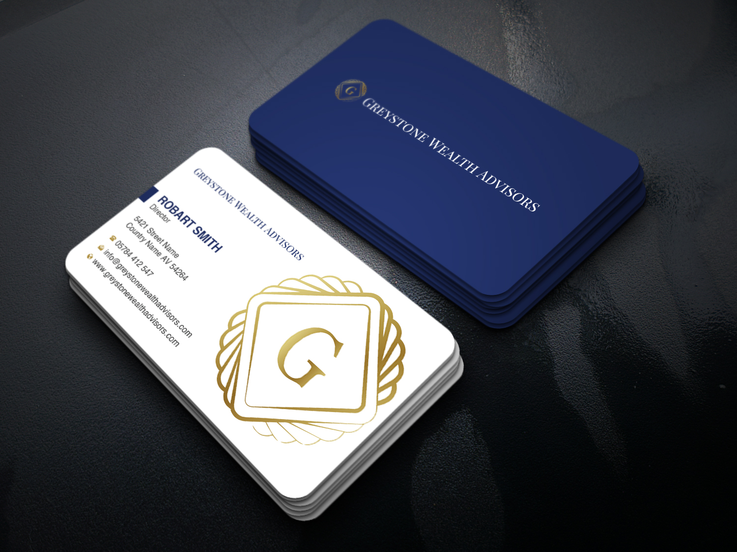 Design de Carte de Visite par Uttom 2 pour Greystone Wealth Advisors | Design #33443333