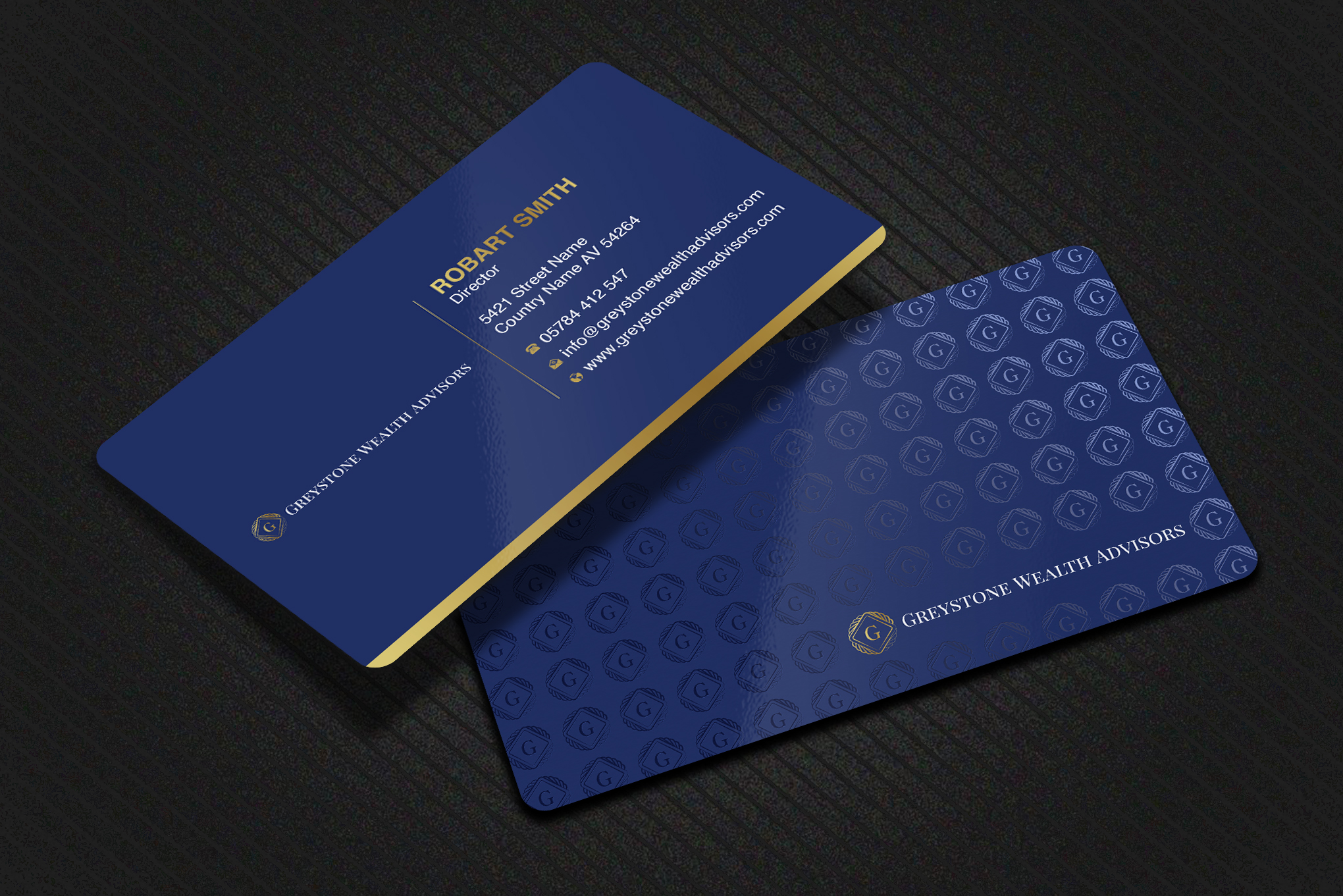Design de Carte de Visite par Uttom 2 pour Greystone Wealth Advisors | Design #33443464