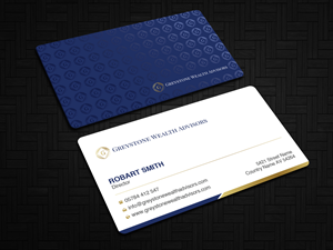 Business Card Design by Uttom 2 for Greystone Wealth Advisors | Design: #33443472