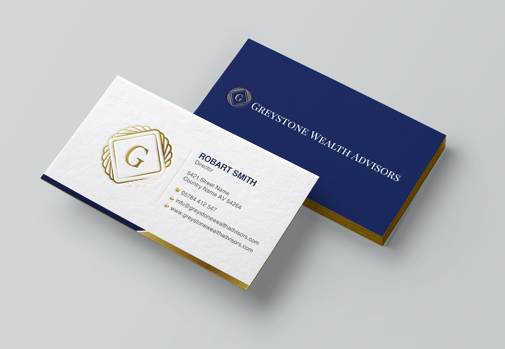 Business Card Design by Uttom 2 for Greystone Wealth Advisors | Design #33443707