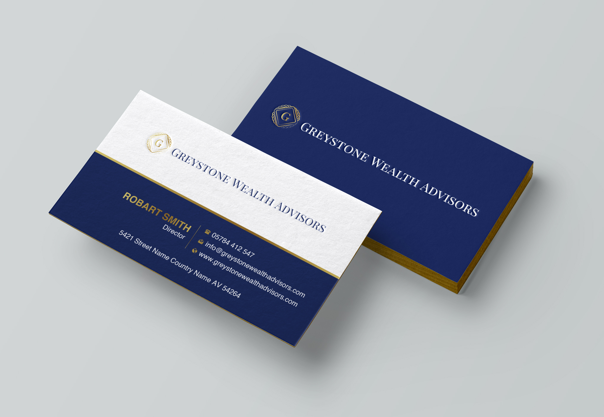 Business Card Design by Uttom 2 for Greystone Wealth Advisors | Design #33443727