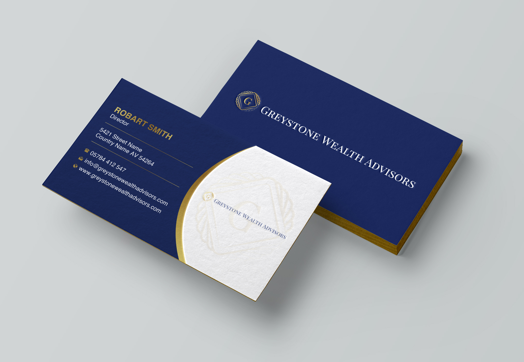 Business Card Design by Uttom 2 for Greystone Wealth Advisors | Design #33443730