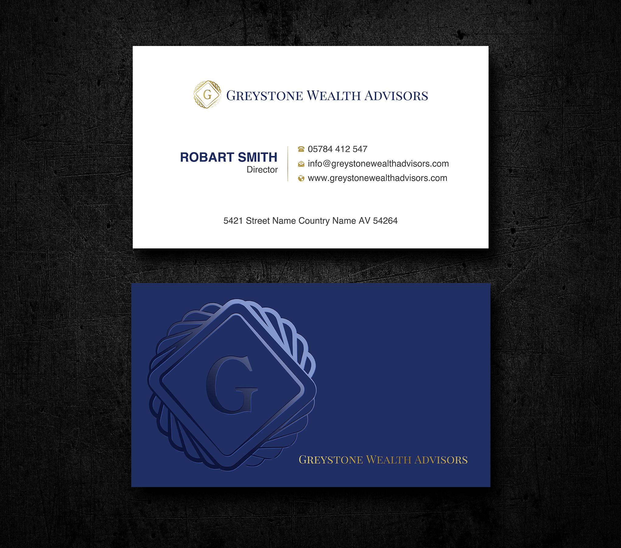 Design de Carte de Visite par Uttom 2 pour Greystone Wealth Advisors | Design #33443810