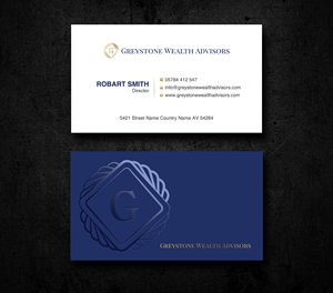 Business Card Design by Uttom 2 for Greystone Wealth Advisors | Design: #33443810