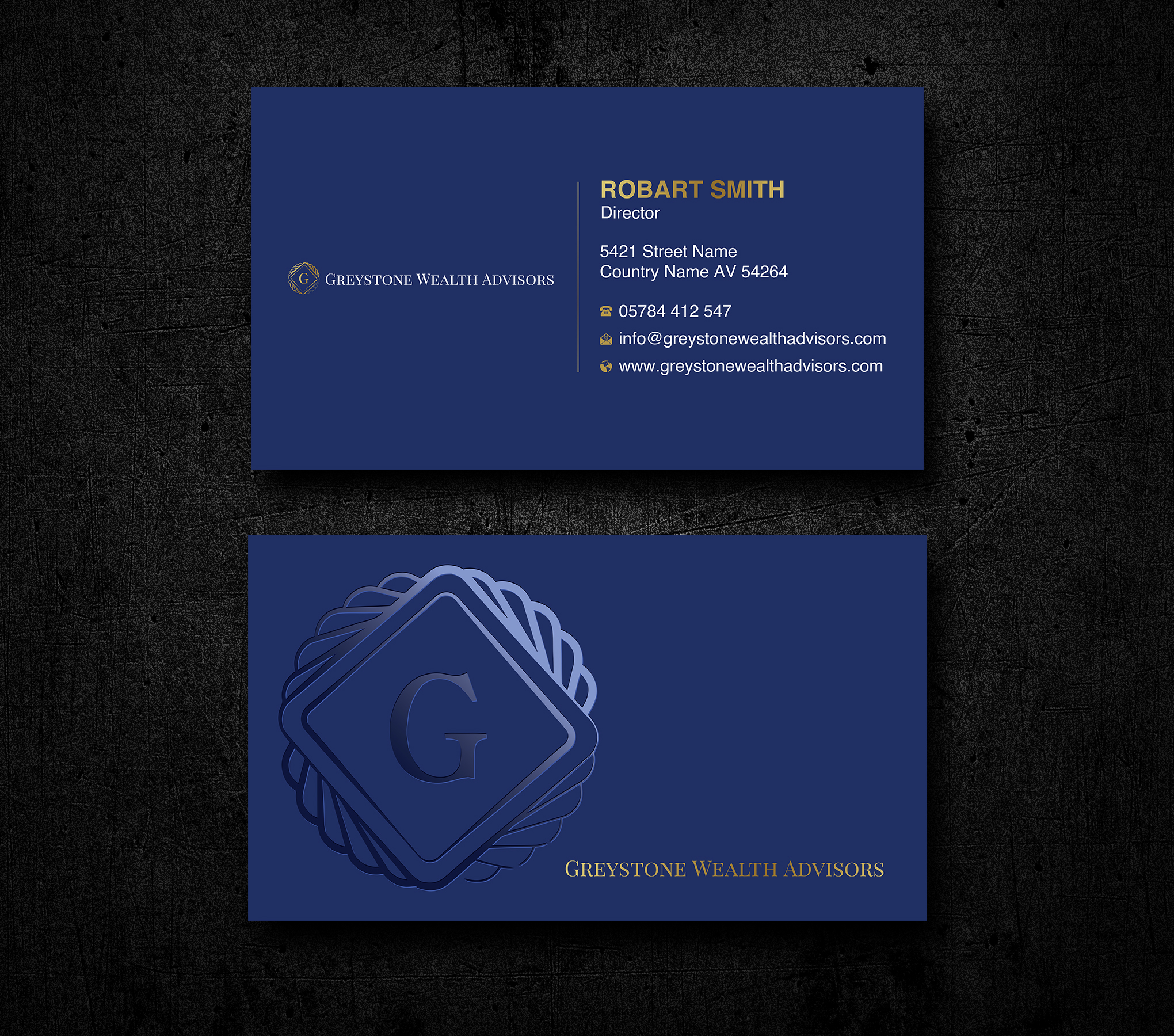 Design de Carte de Visite par Uttom 2 pour Greystone Wealth Advisors | Design #33443811