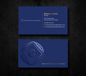 Business Card Design by Uttom 2 for Greystone Wealth Advisors | Design: #33443811