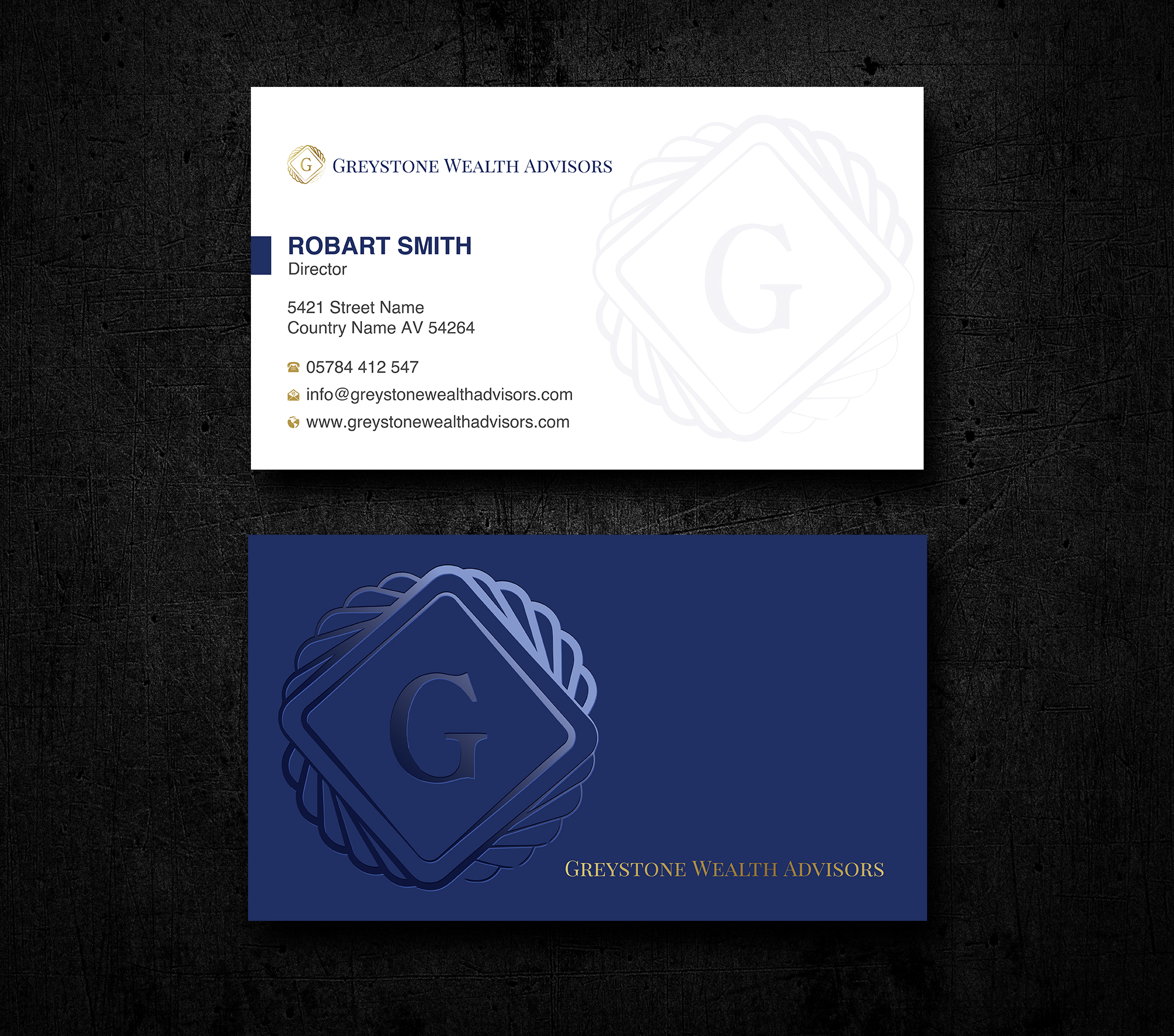 Business Card Design by Uttom 2 for Greystone Wealth Advisors | Design #33443812