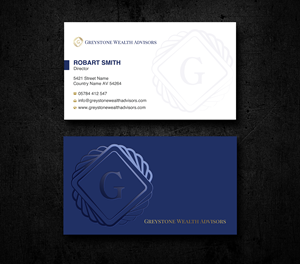 Business Card Design by Uttom 2 for Greystone Wealth Advisors | Design: #33443812