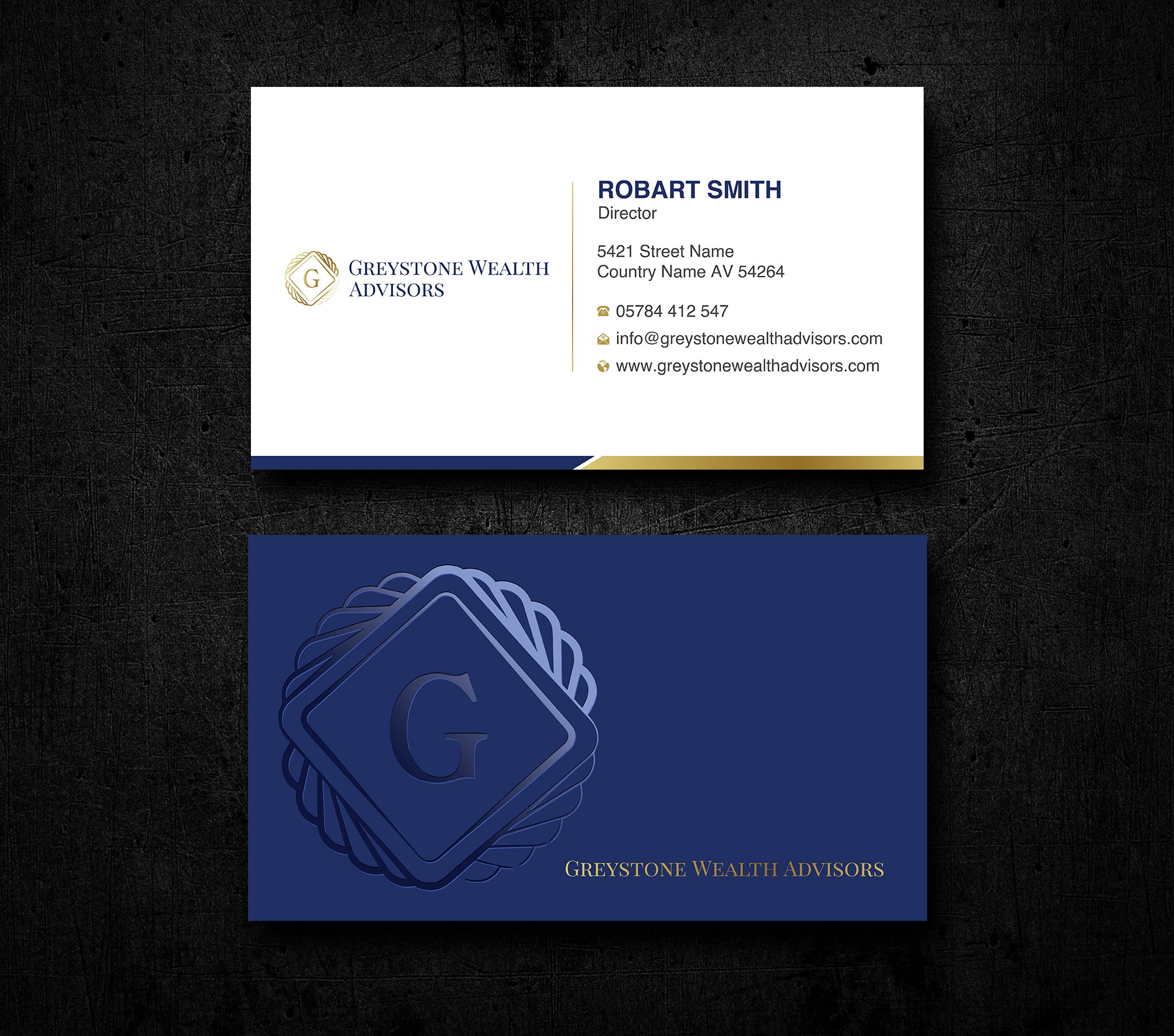 Design de Carte de Visite par Uttom 2 pour Greystone Wealth Advisors | Design #33443813