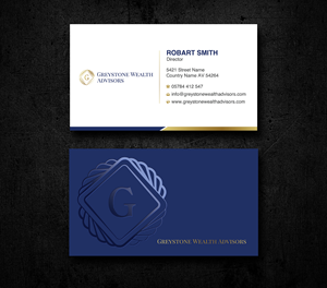 Business Card Design by Uttom 2 for Greystone Wealth Advisors | Design: #33443813