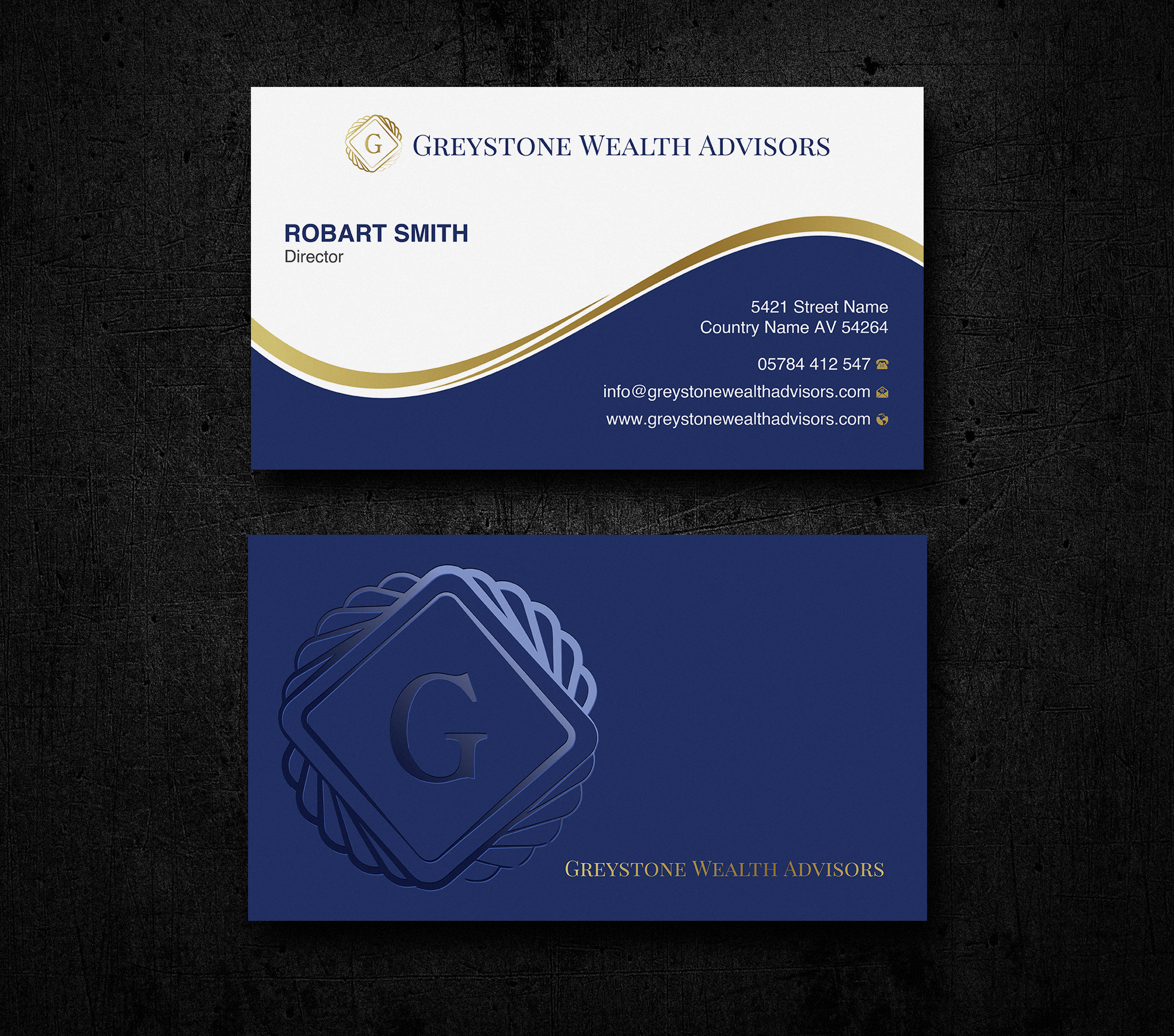 Design de Carte de Visite par Uttom 2 pour Greystone Wealth Advisors | Design #33443814