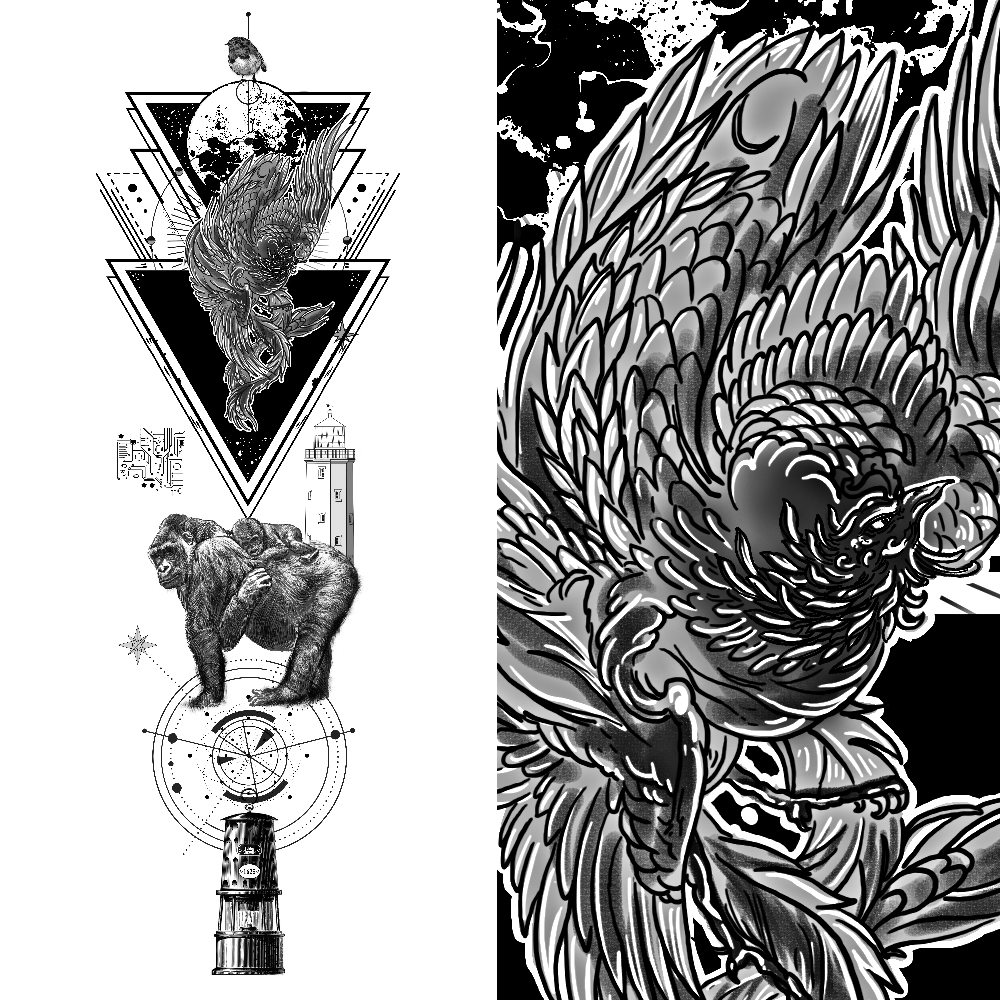 Tattoo Design by Yuriy R for Red Phoenix 5 | Design #33476865