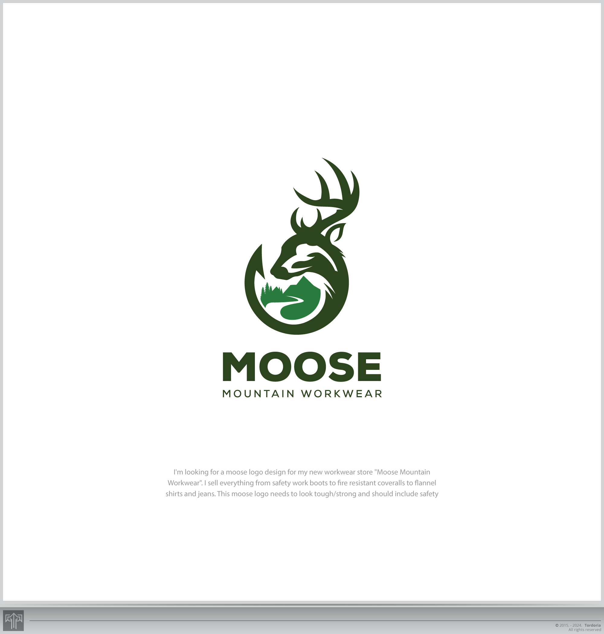 Logo Design by Tordoria for Moose Mountain Workwear Ltd. | Design #33465666