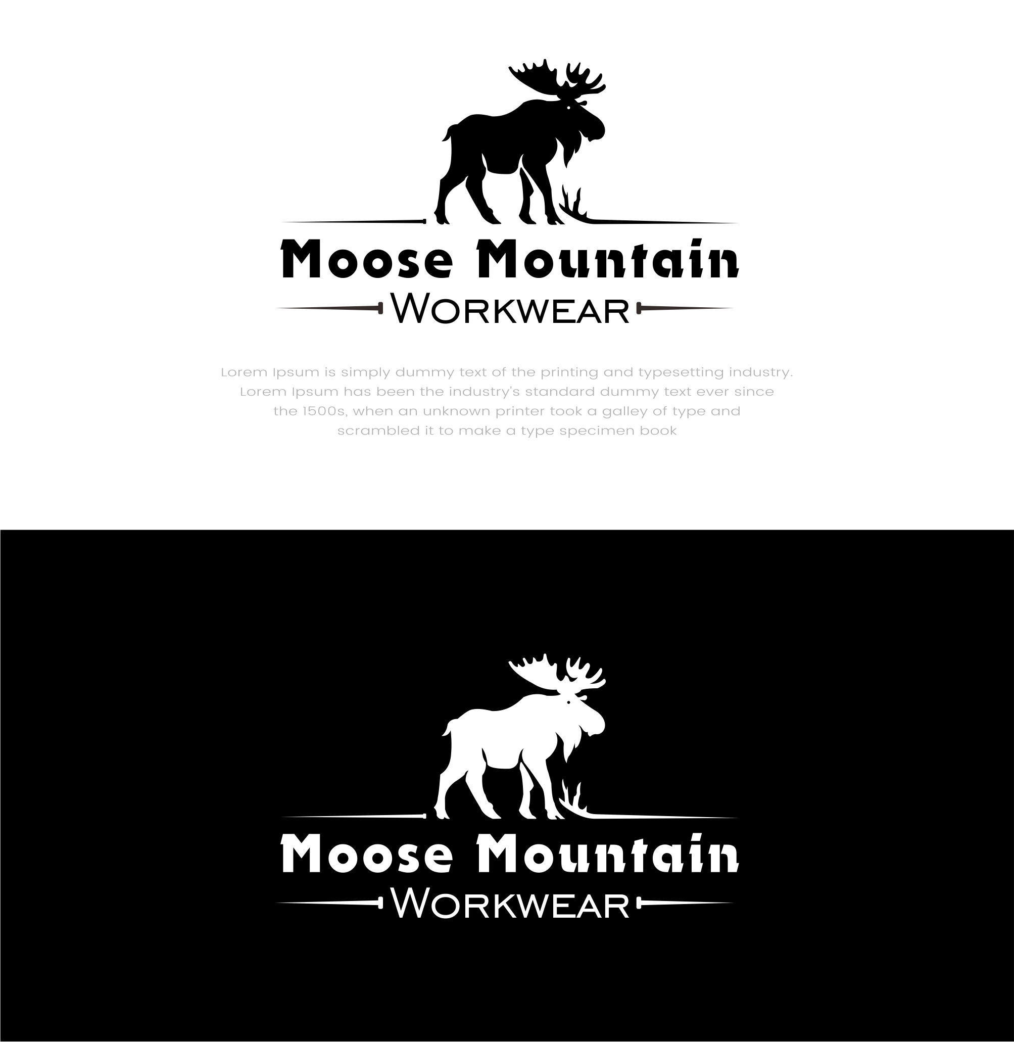 Logo Design by Barokahe guse for Moose Mountain Workwear Ltd. | Design #33460070
