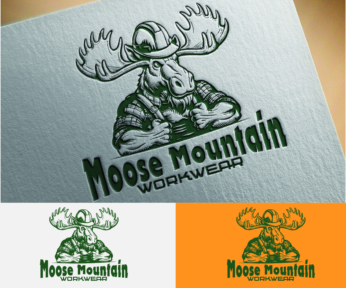 Logo Design by S5 for Moose Mountain Workwear Ltd. | Design #33459326
