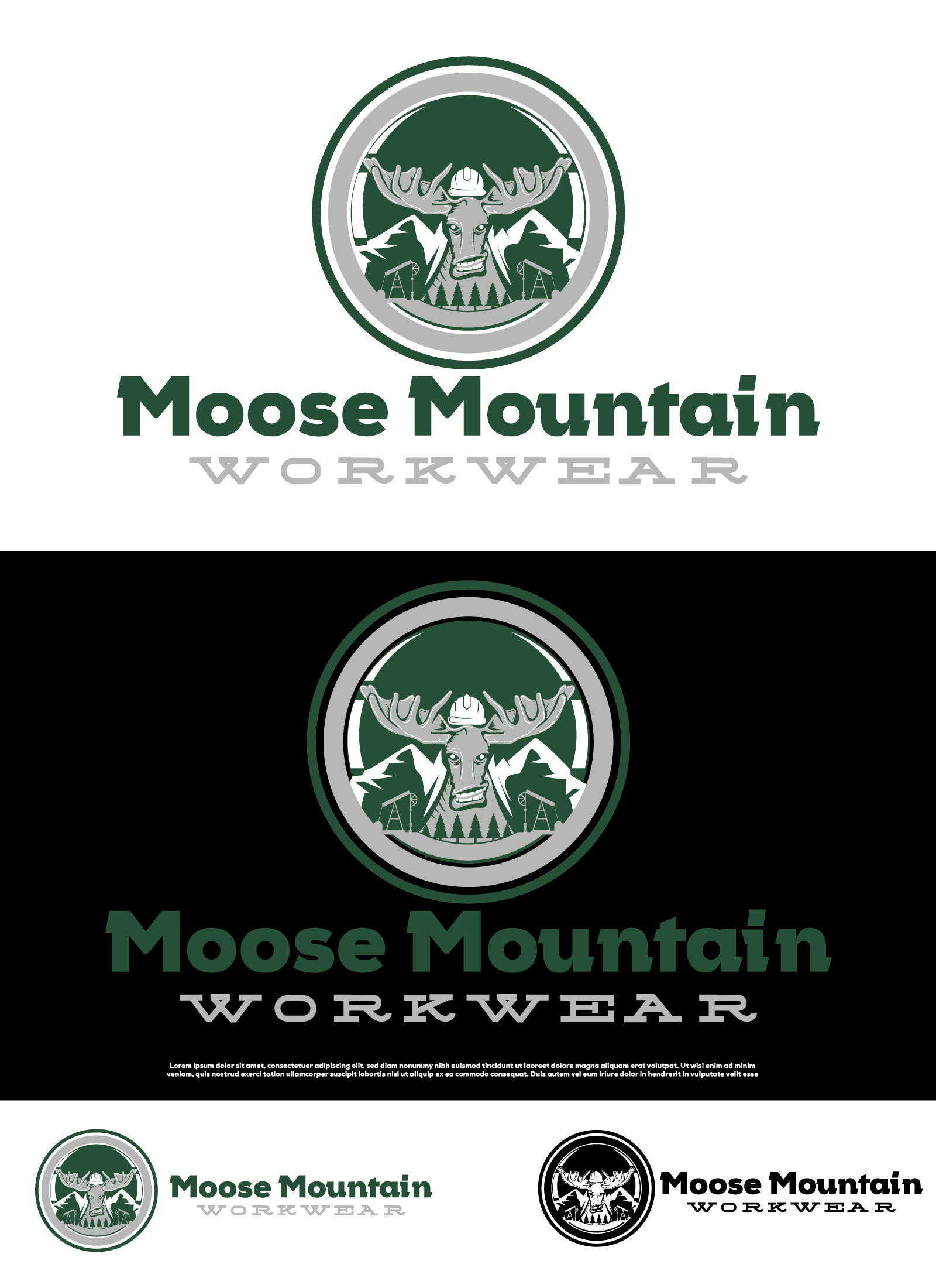 Logo Design by F a r i s a for Moose Mountain Workwear Ltd. | Design #33484801