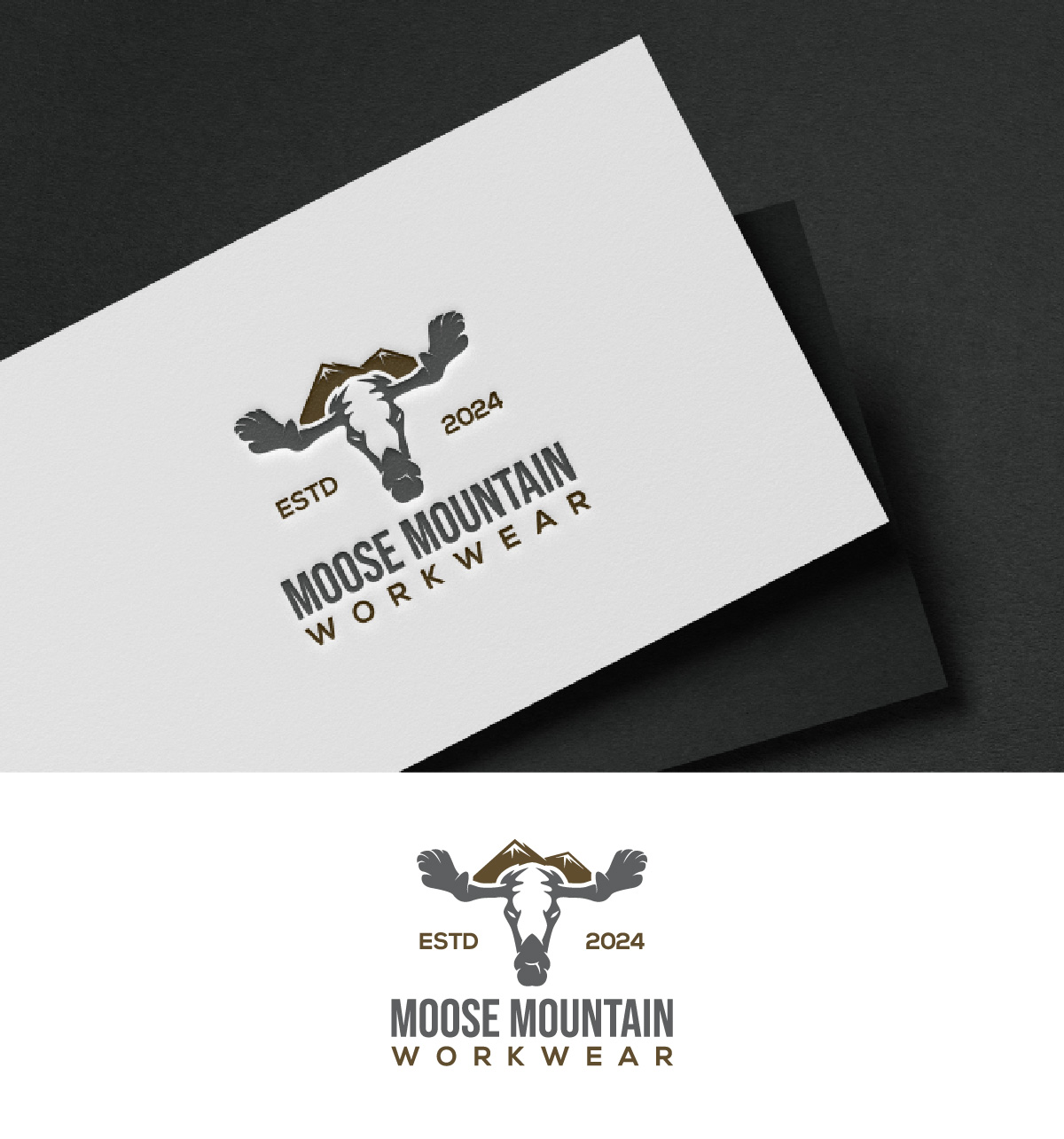 Logo Design by fly  design for Moose Mountain Workwear Ltd. | Design #33463142