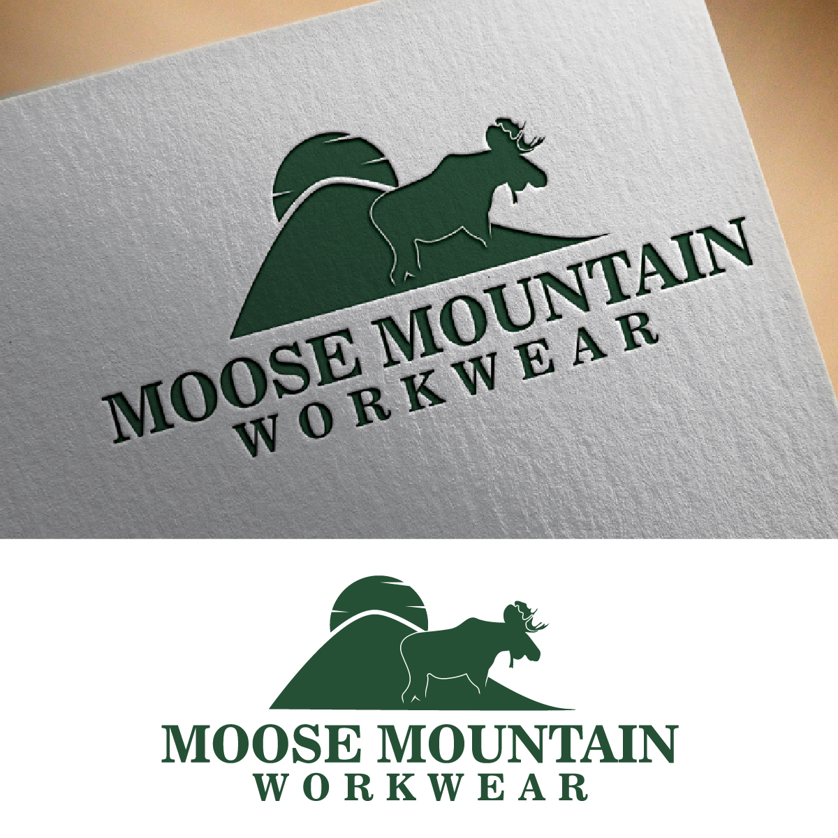 Logo Design by fly  design for Moose Mountain Workwear Ltd. | Design #33463746