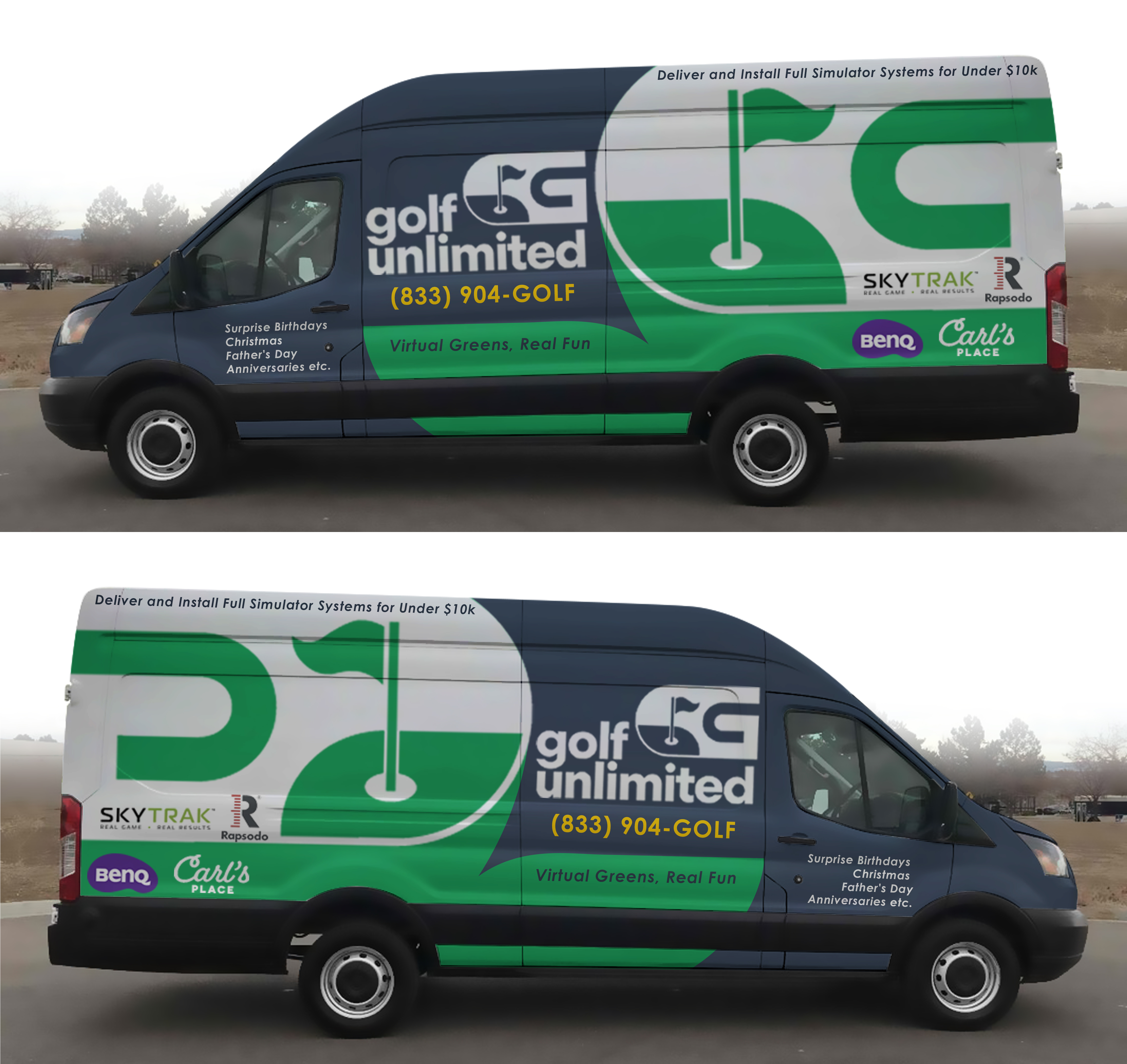 Car Wrap Design by AZ_Studio for Golf Unlimited, LLC | Design #33483195